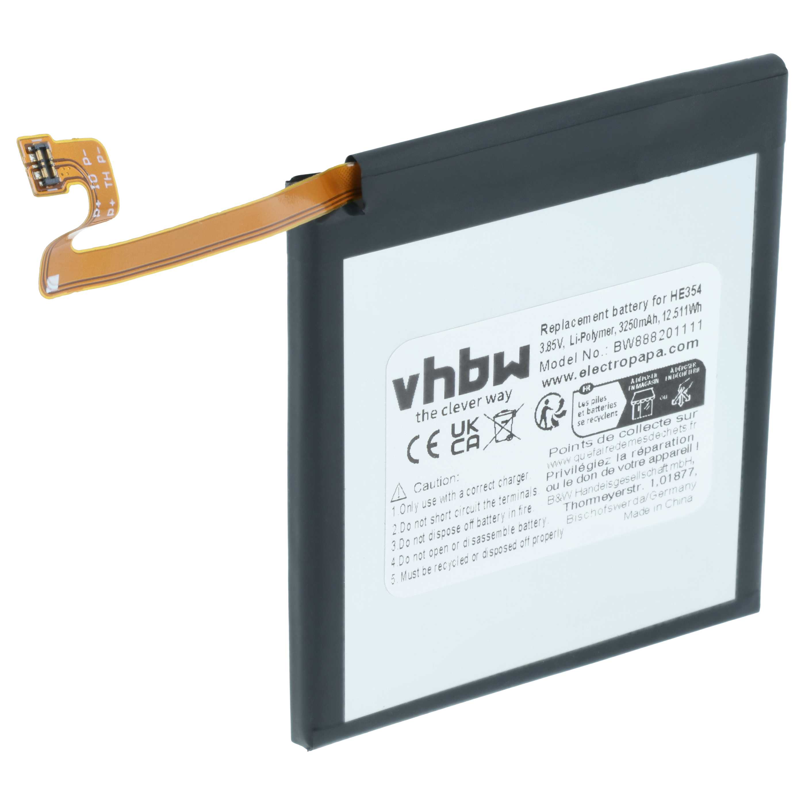 Akumulator do telefonu smartfona zamiennik Nokia HE354 - 3250 mAh 3,85 V LiPo