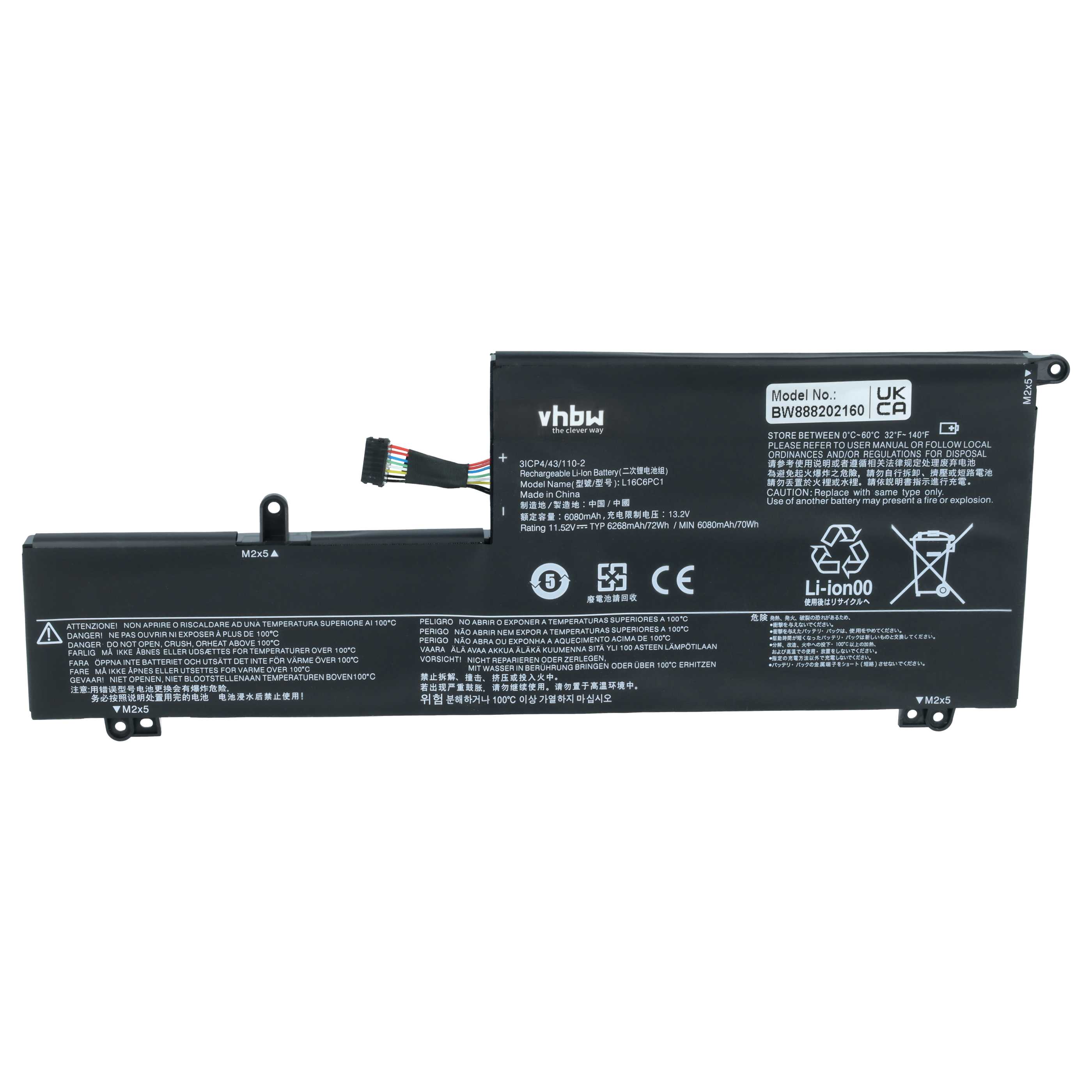 Akumulator do laptopa zamiennik Lenovo 5B10M53745, 5B10M53743, 5B10M53744, L16C6PC1 - 6150 mAh 11,56 V LiPo