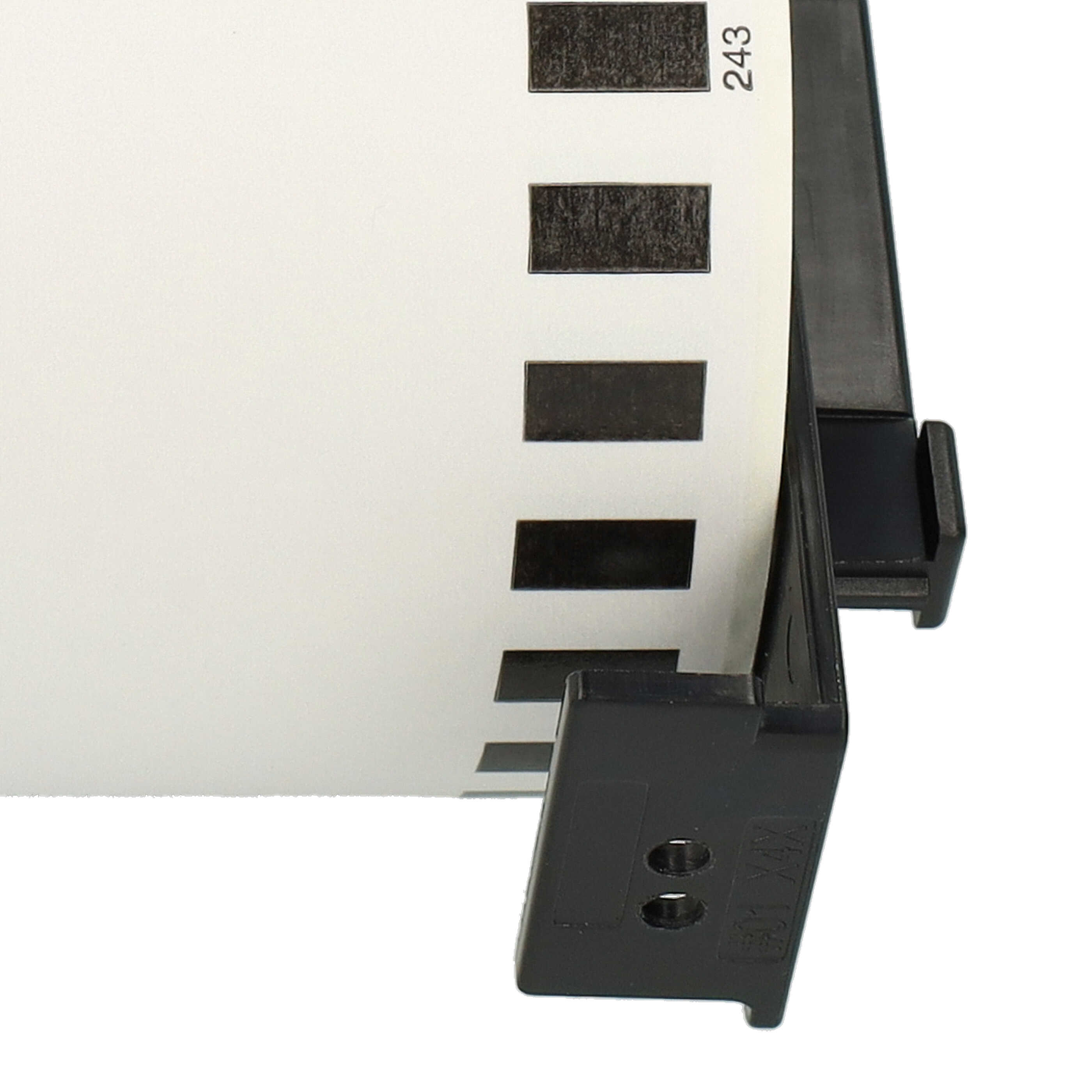 10x Etiquetas reemplaza Brother DK-22243 para impresora etiquetas - 102 mm x 30,48 m + soporte