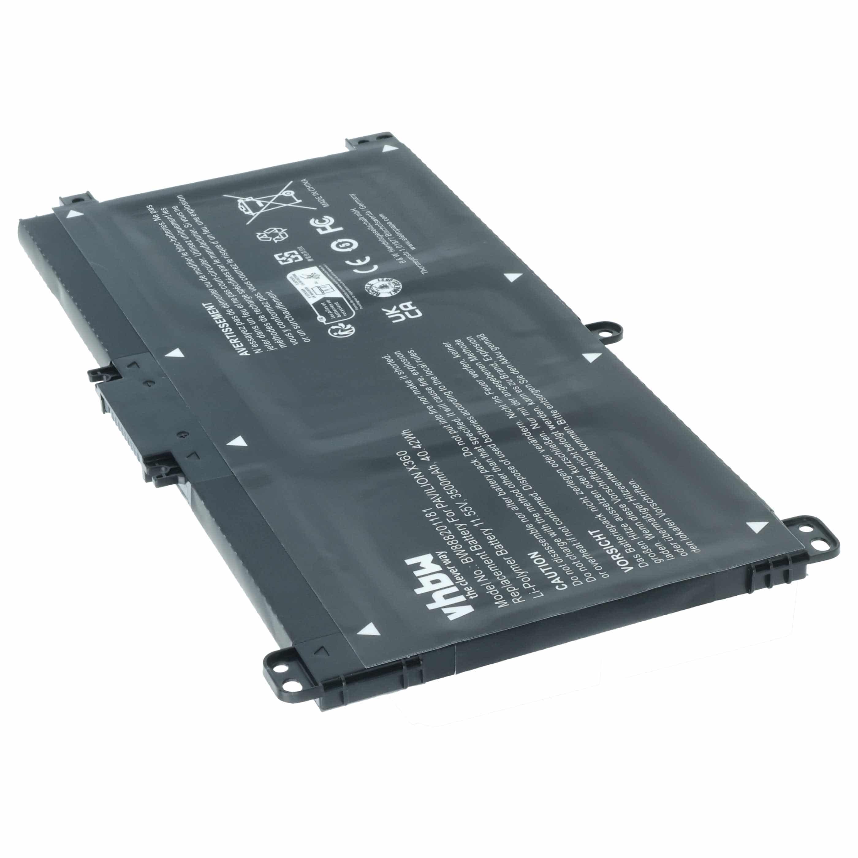 Akumulator do laptopa zamiennik HP 916366-421, 916811-855, BK03XL, HSTNN-LB7S - 3500 mAh 11,55 V LiPo, czarny