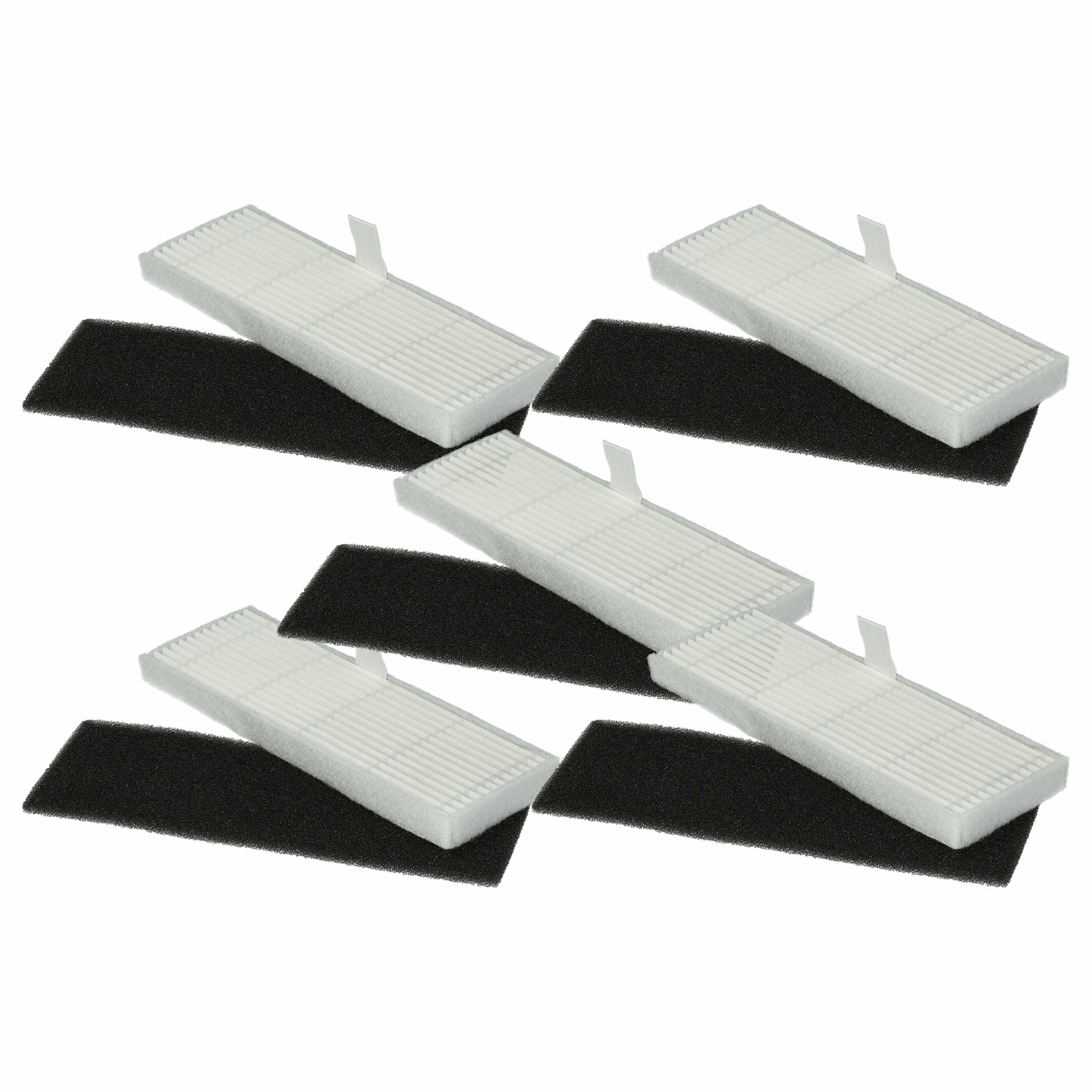 Lot de 10x filtres filtre mousse, filtre particules fines pour aspirateur robot Proscenic, Kyvol, Uoni, Ulteni