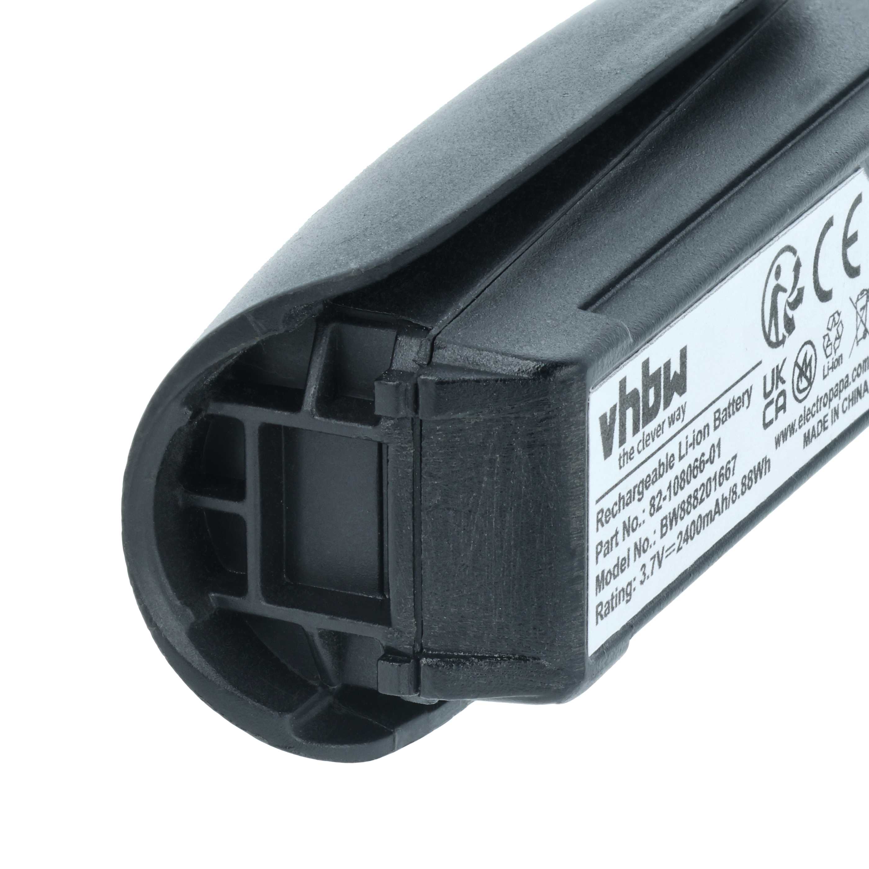 Batería reemplaza 82-108066-1, 82-108066-01 para escáner código de barras (2400 mAh, 3,7 V, Li-Ion)