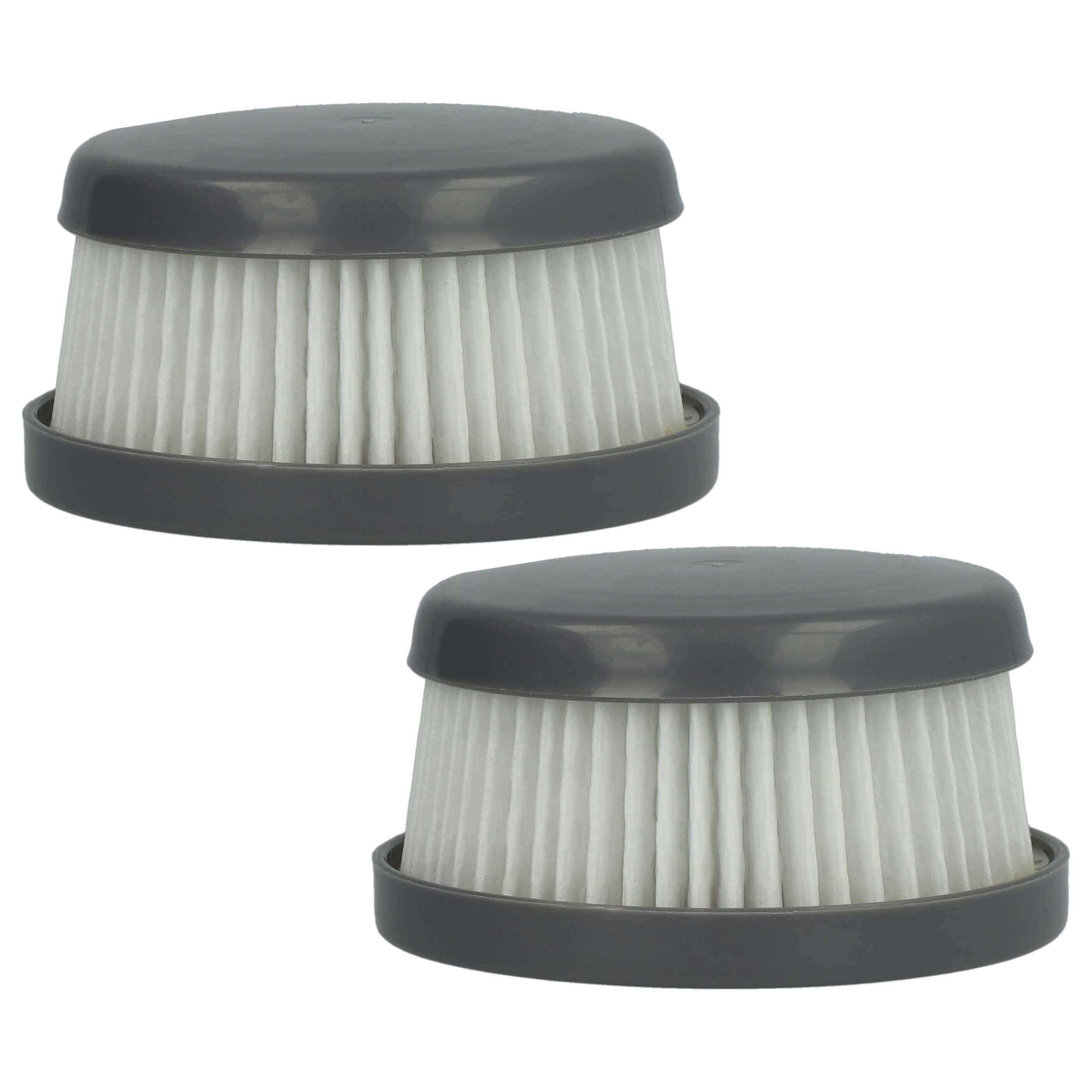 2x Filterfilter replaces Black & Decker VFORB10 for Black & Decker Vacuum Cleaner, white / grey