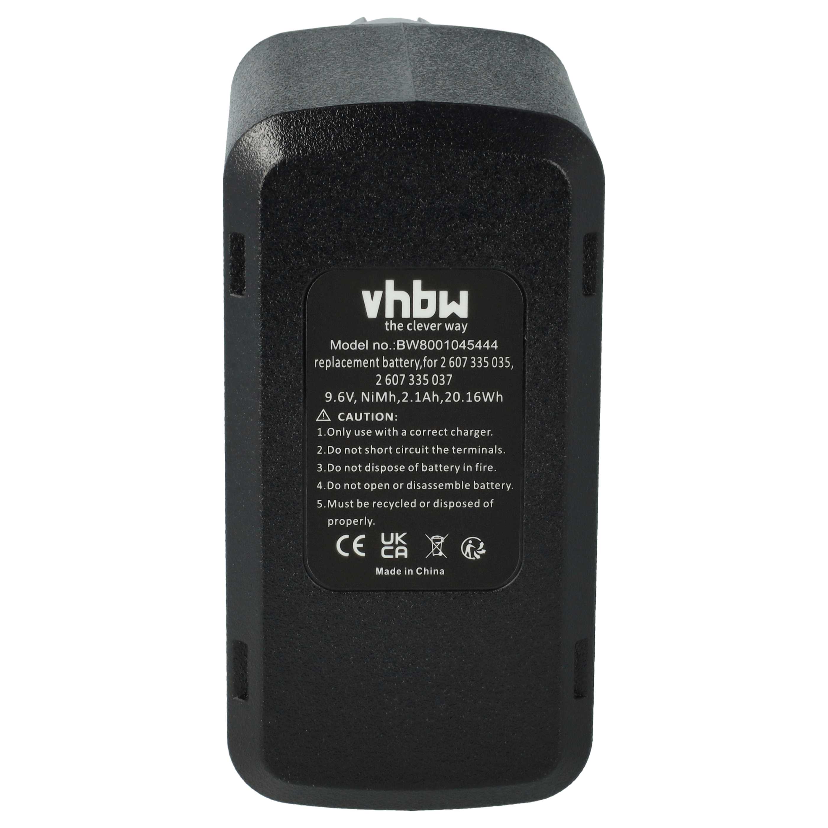 Batterie remplace Bosch 2 607 335 037, 2 607 335 035 pour outil électrique - 2000 mAh, 9,6 V, NiMH