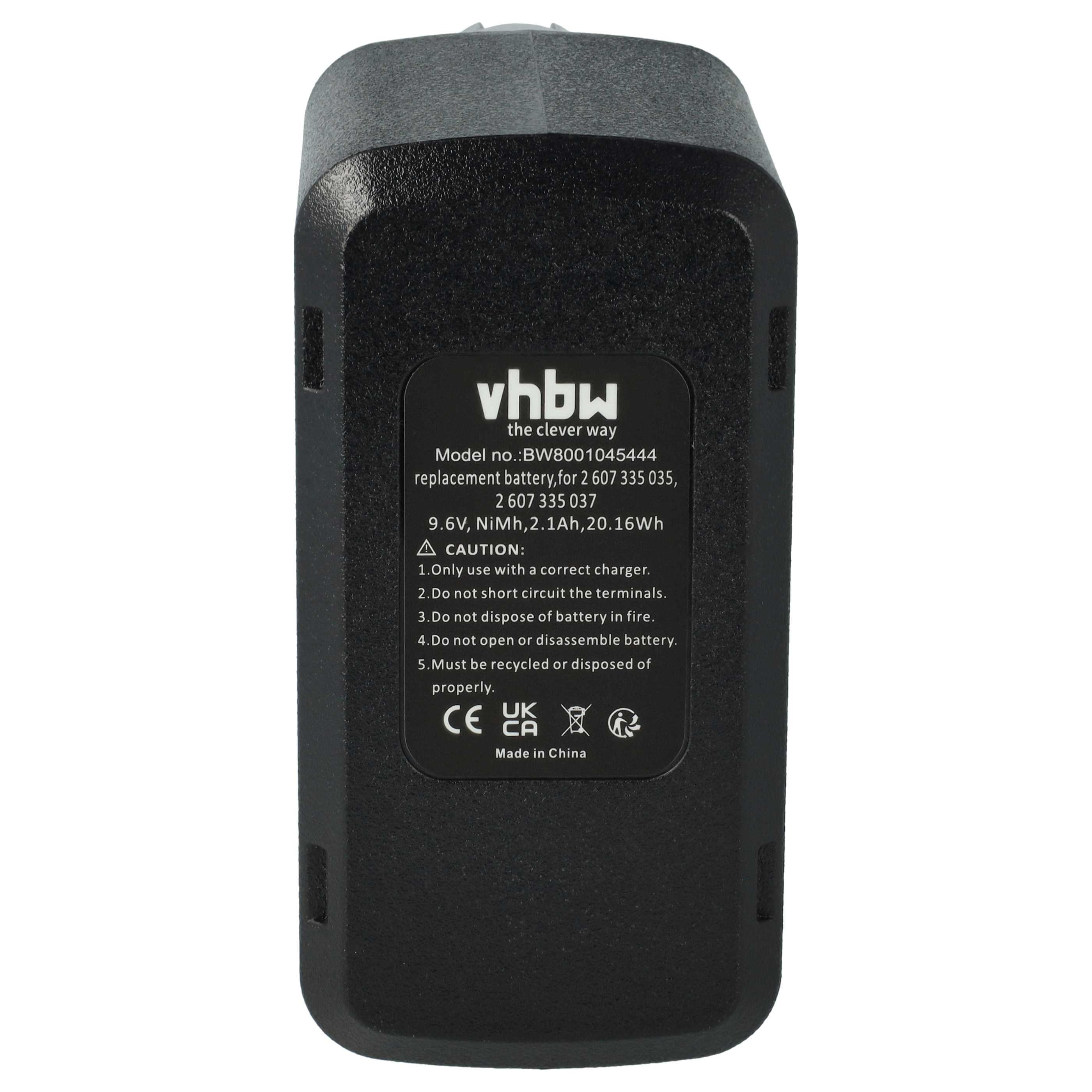 Battery replaces Bosch 2 607 335 072, 2 607 335 037, 2 607 335 035 Electric Power Tool - 2000 mAh, 9.6 V, NiMH