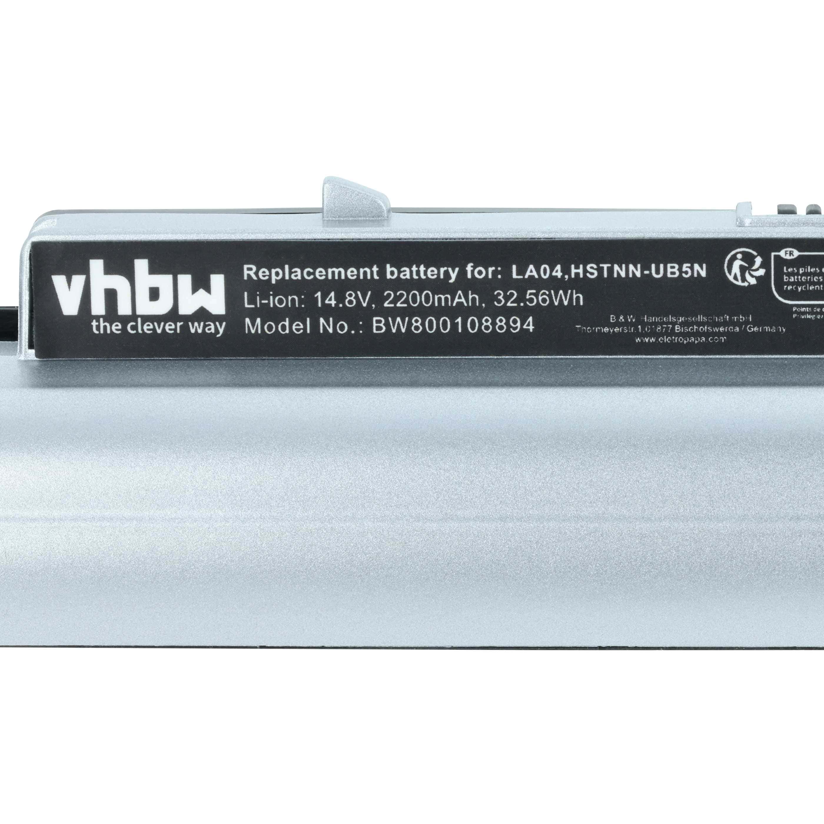 Akumulator do laptopa zamiennik HP 728248-141, 728248-121 - 2200 mAh 14,8 V Li-Ion, czarny / srebrny