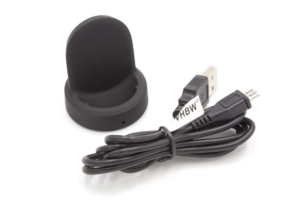 USB Charging Station suitable for Motorola Moto 360 2.Generation Smartwatch, black