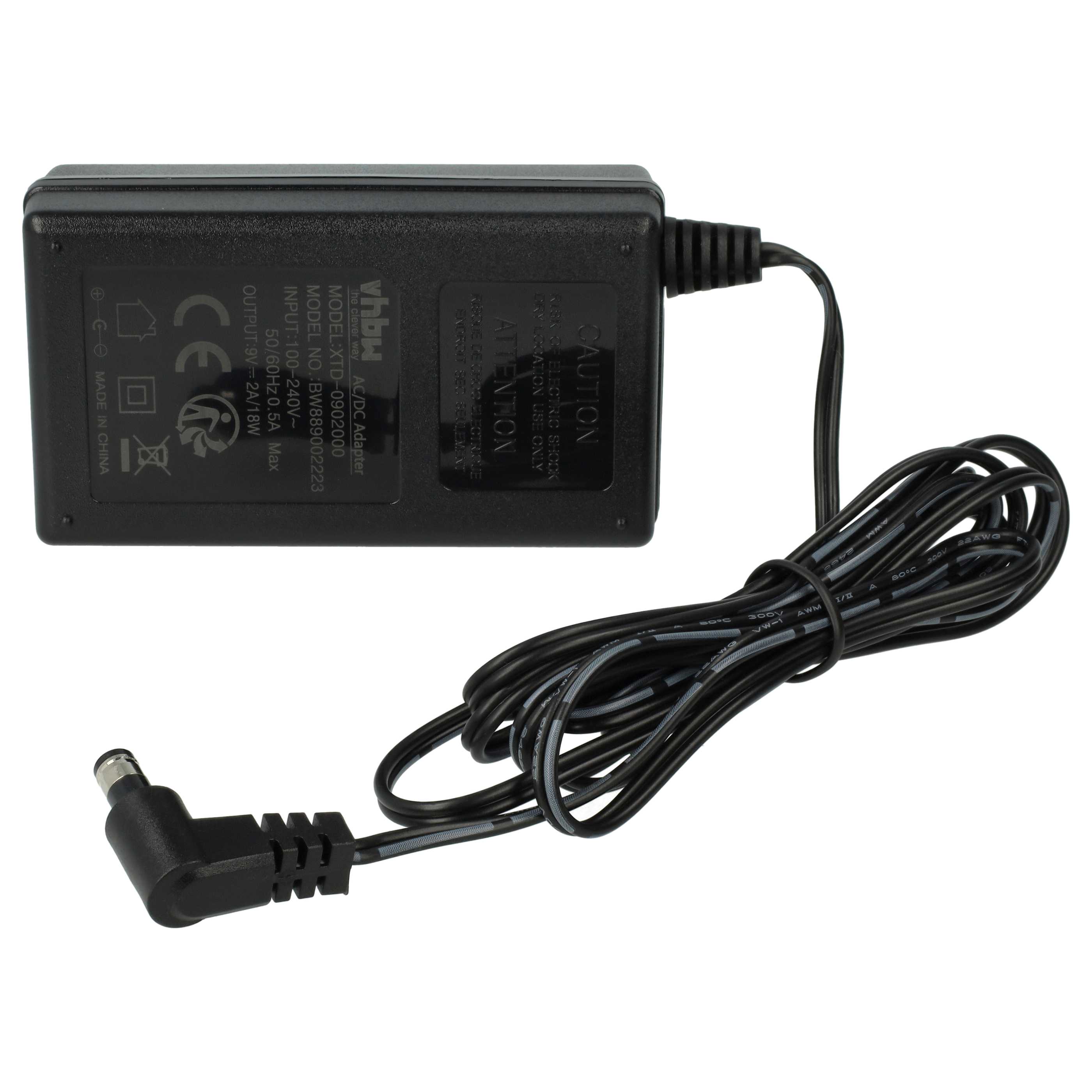 Mains Power Adapter replaces Brother AD-24, AD-30, AD-24EU, AD-24ES, AD-24E, AD-20 Electric Devices - 9 V