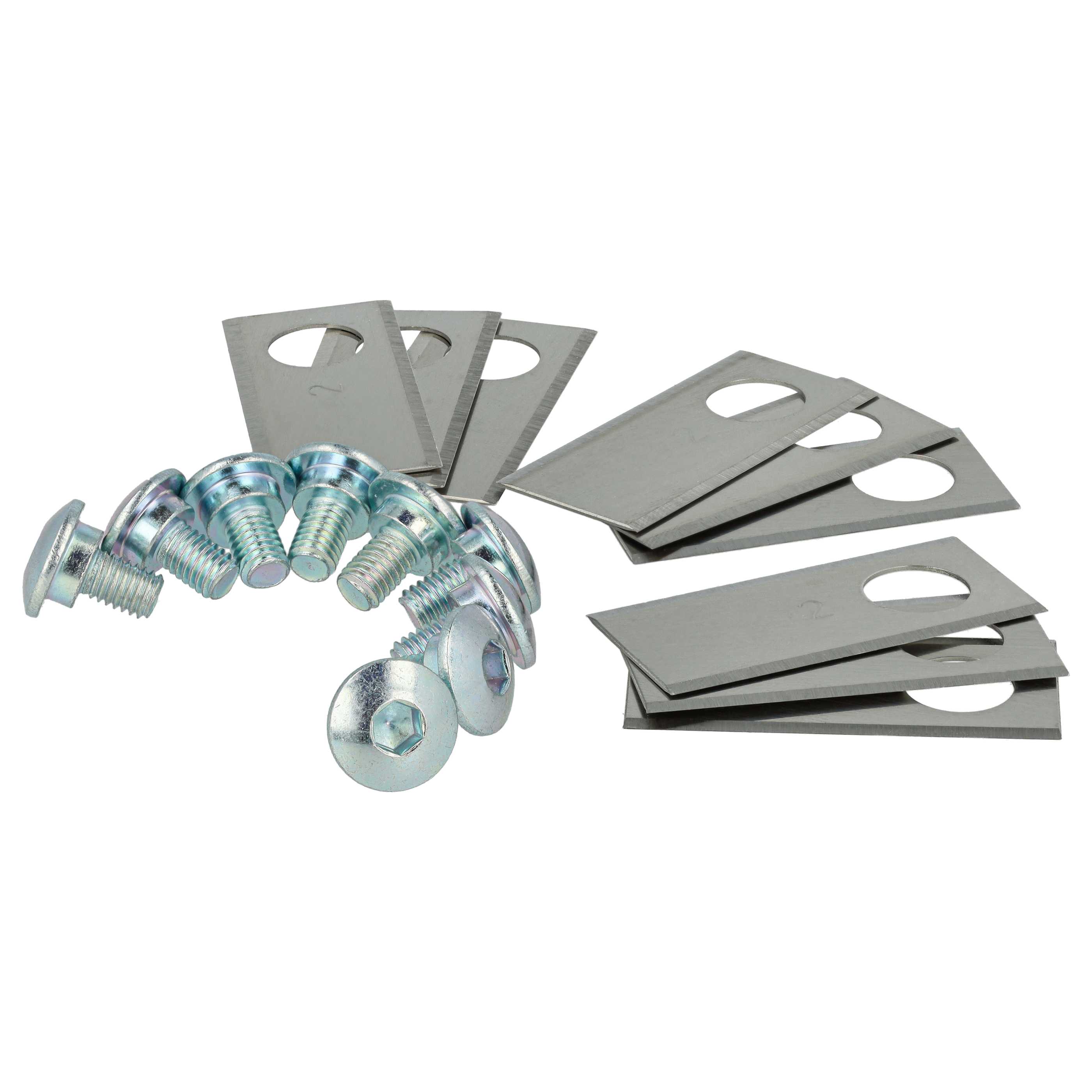 9x Exchange Blade replaces Honda 72515-VP7-C50 Cordless Lawnmower etc.stainless steel, Silver