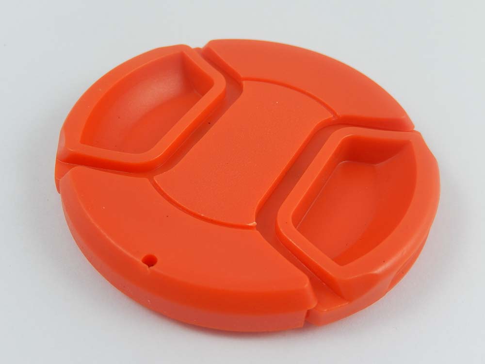 Tapa objetivo 58mm para cámara - Con mango interior, plástico rojo