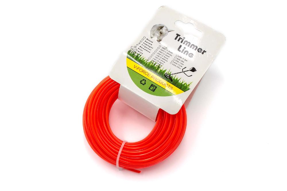 Line suitable for Bosch Makita Lawn Mower, Grass Trimmer - Trimmer Line Red, 2.4 mm x 15 m, Round