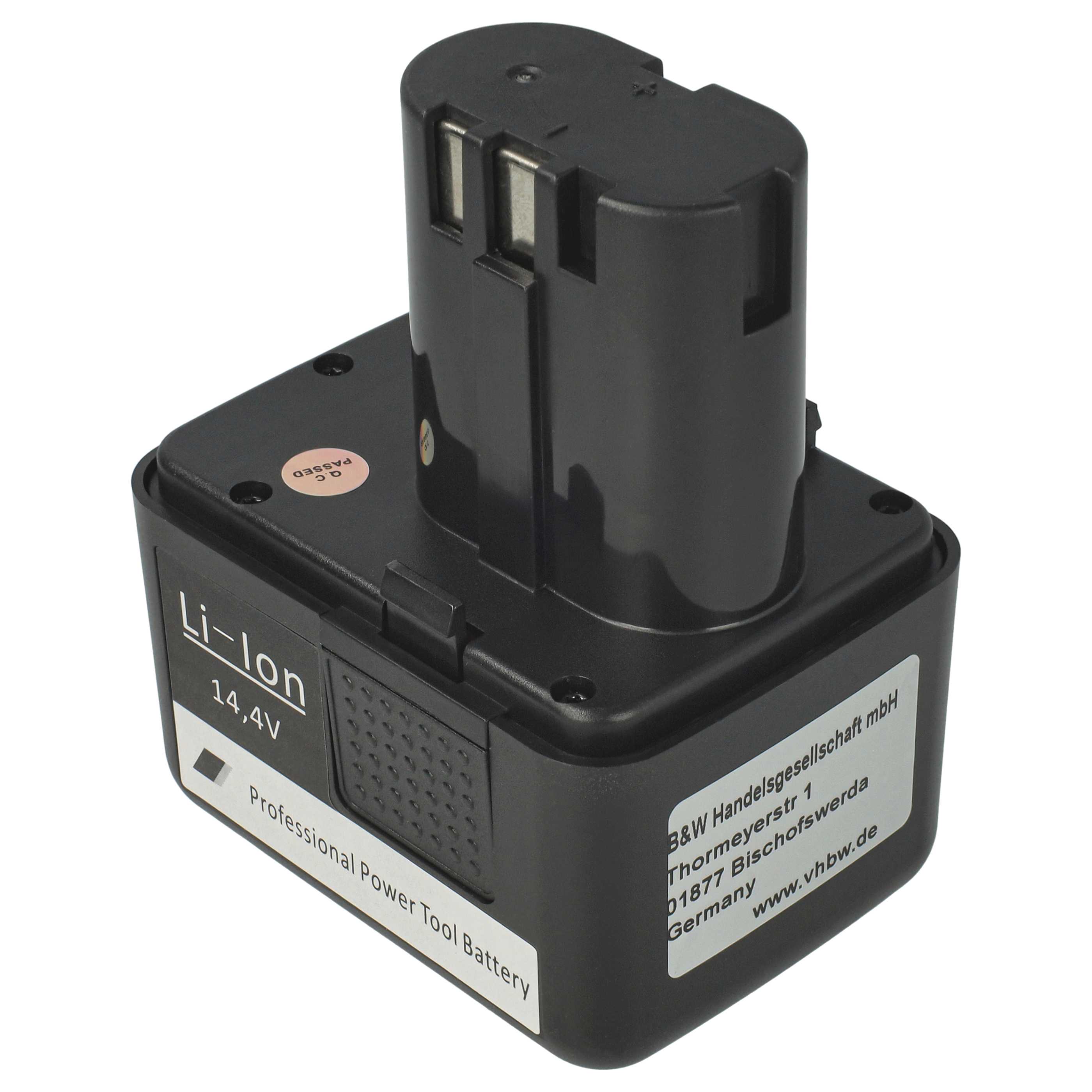 2x Battery replaces Gesipa 7251045, 7251049 Blind Rivet Gun - 2000 mAh, 14.4 V, Li-Ion