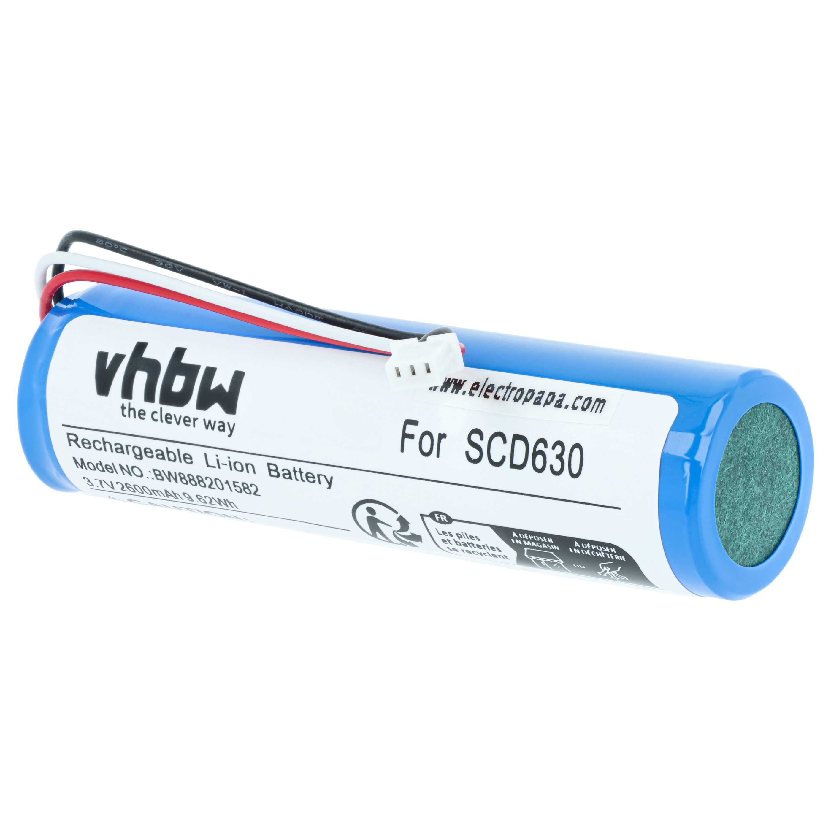 Batteria sostituisce Philips NTA3459-4, NTA3460-4 per babyphone - 2600mAh 3,7V Li-Poly