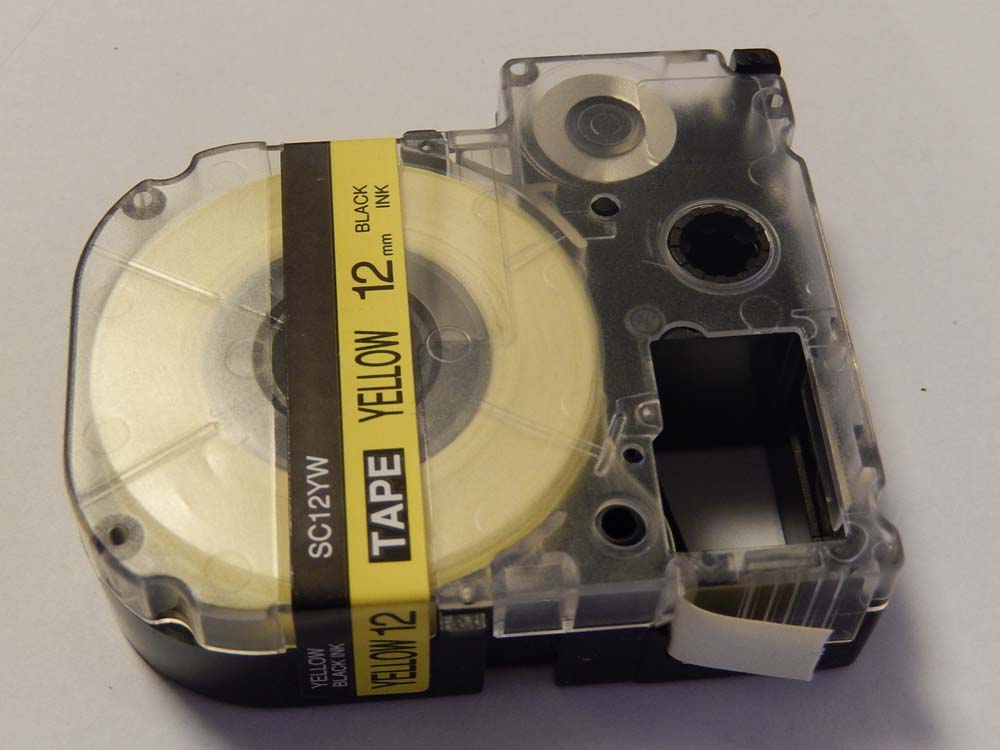 Cassetta nastro sostituisce Epson LC-4WBW per etichettatrice Epson 12mm nero su giallo