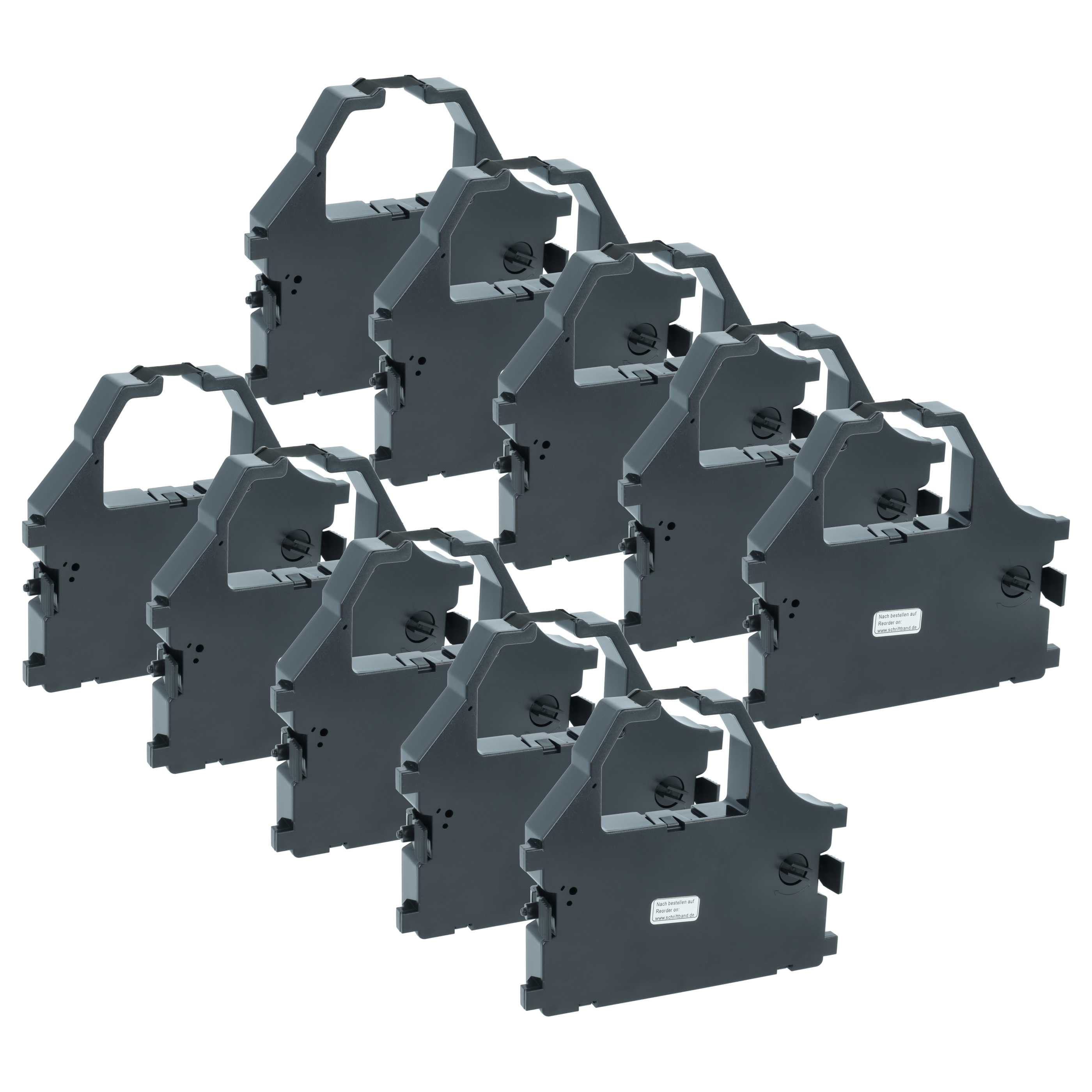 10x Ink Ribbon replaces Star Micronics Gr. 691 for ESCOM Dot Matrix, Receipt Printer etc. - Black