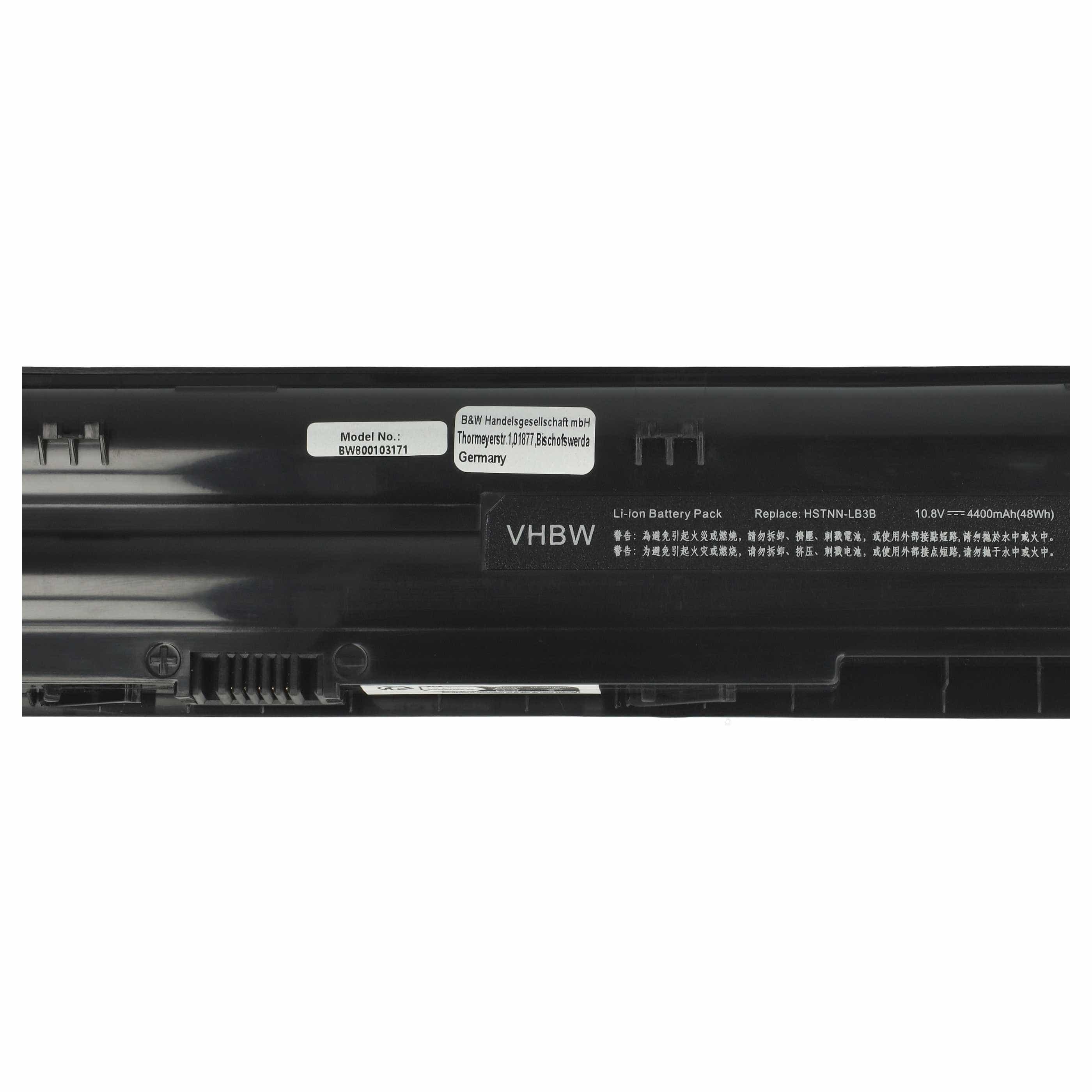 Akumulator do laptopa zamiennik HP 646755-001, 646657-251, 646657-241 - 4400 mAh 11,1 V Li-Ion, czarny