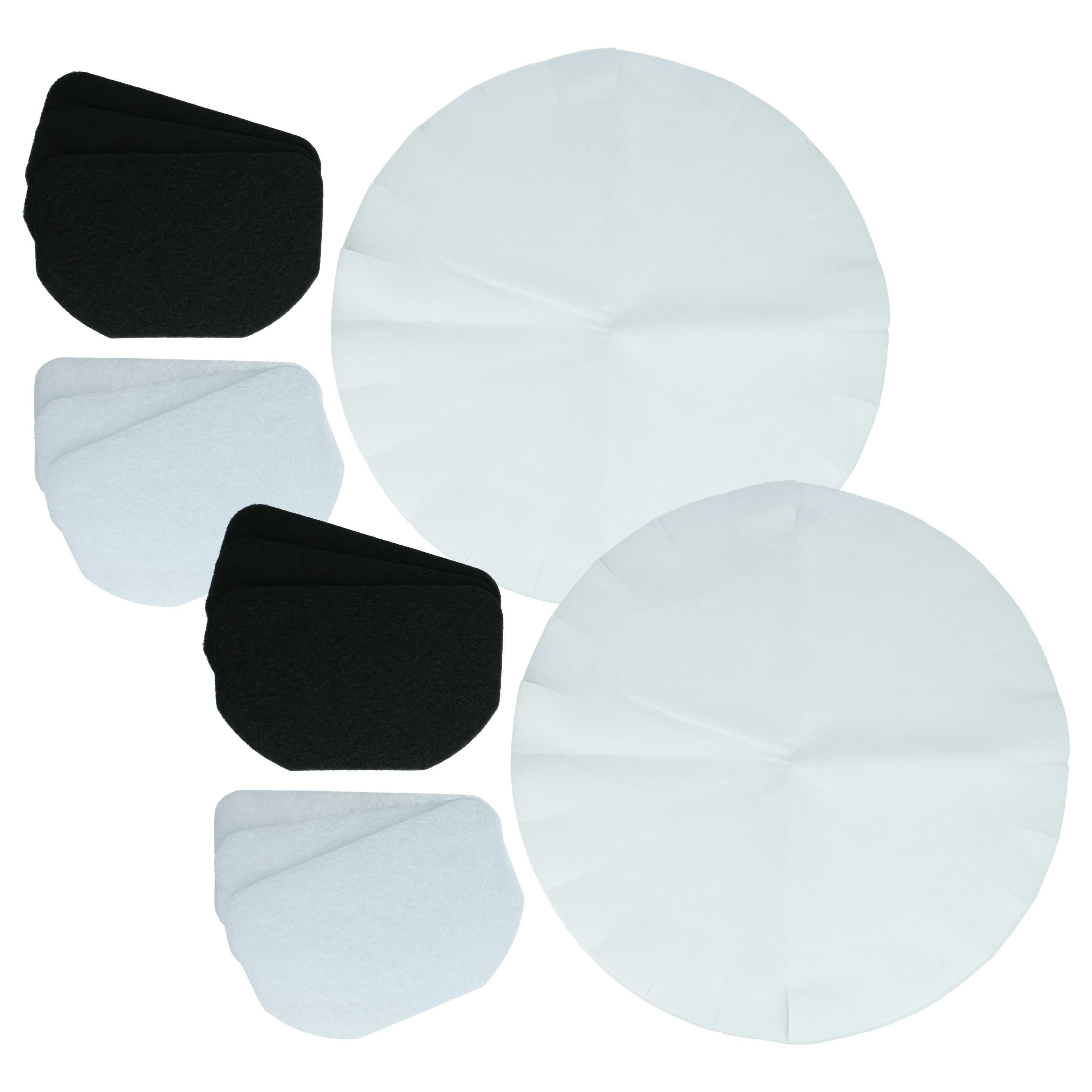 12x paper filter, 6x activated carbon filter, 6x grease filter replaces DeLonghi 5525102200 Fryer