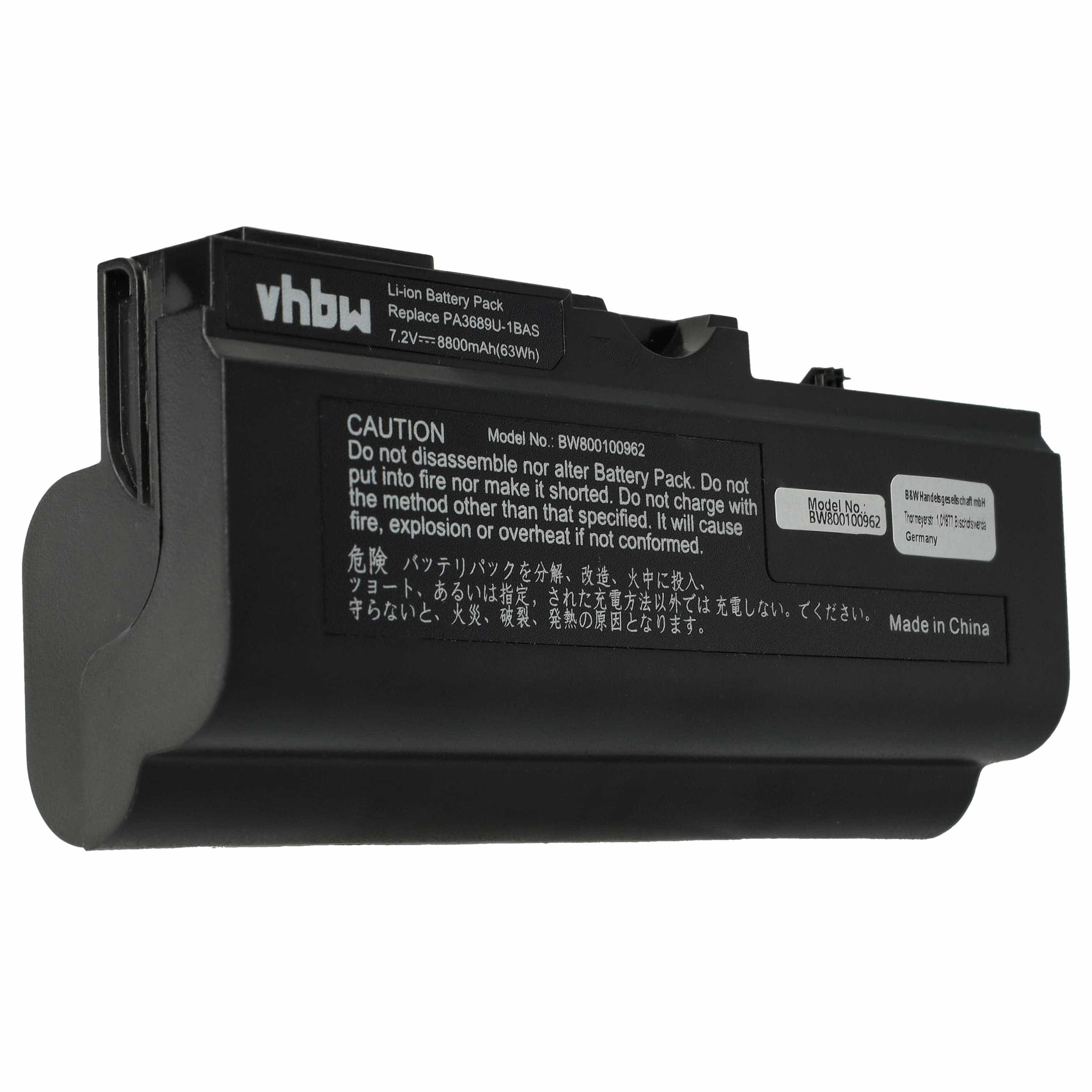 Akumulator do laptopa zamiennik Toshiba PA3689U-1BAS, PA3689U-1BRS, PA3689 - 8800 mAh 7,4 V Li-Ion, czarny