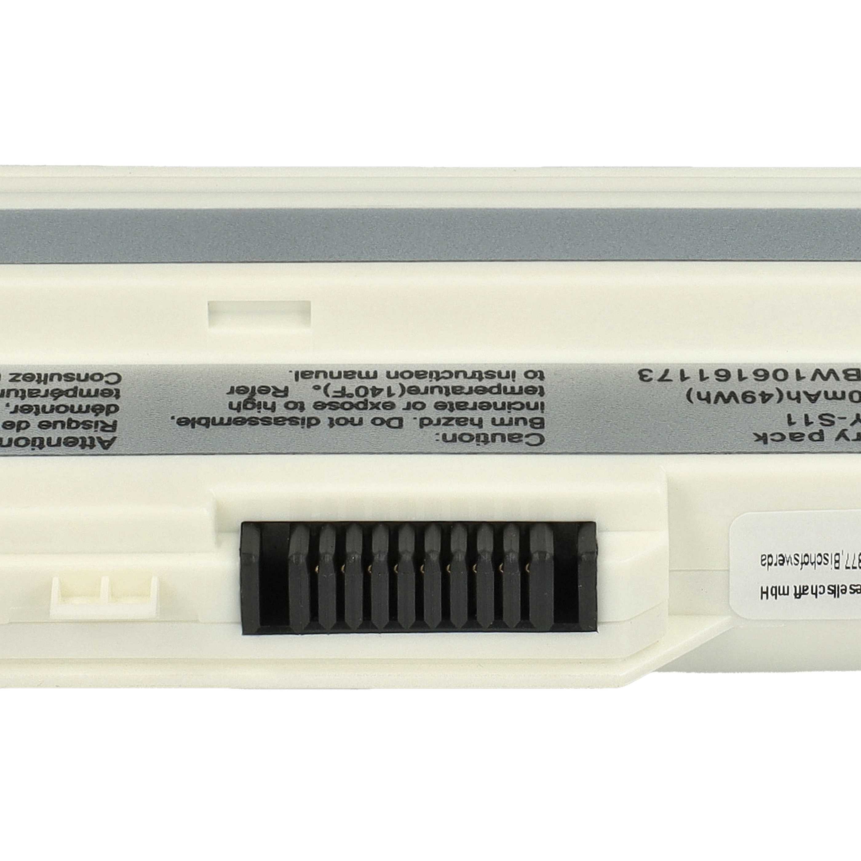 Batterie remplace Medion BTY-S11 pour ordinateur portable - 4400mAh 11,1V Li-ion, blanc