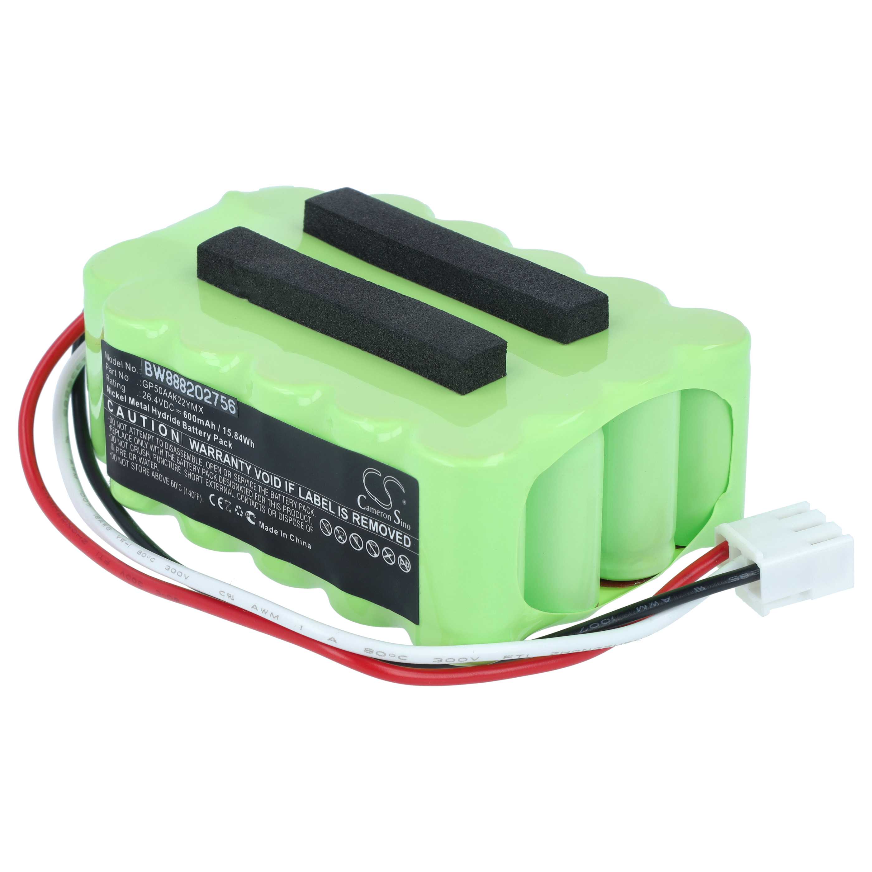 Sliding Gate Operator Battery replaces Manusa GP50AAK22YMX - 600 mAh 26.4 V NiMH