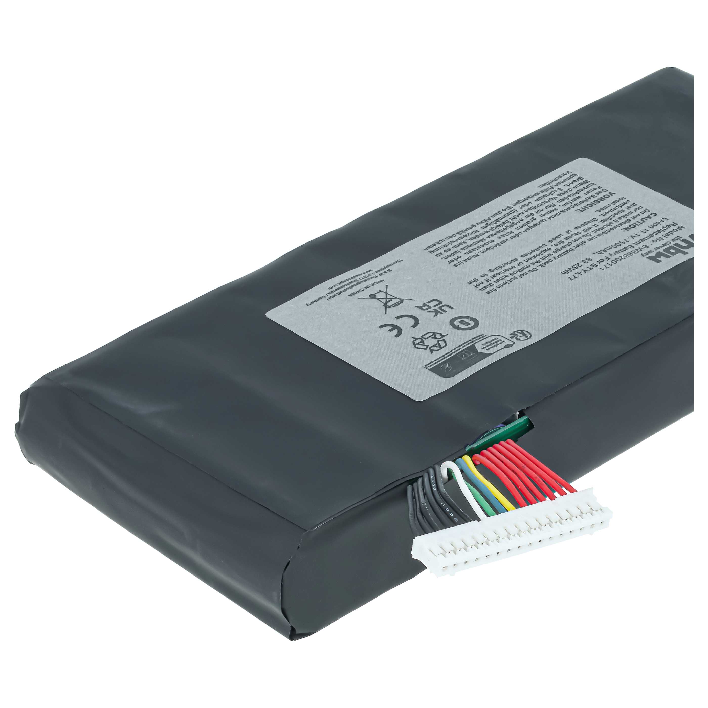 Batterie remplace MSI BTY-L77, MS-1784 pour ordinateur portable MSI- 7500mAh 11,1V Li-ion