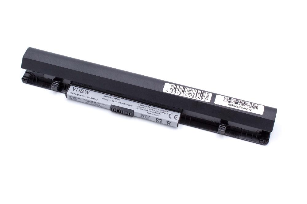Batterie remplace Lenovo L12C3A01, L12M3A01, L12S3F01 pour ordinateur portable - 2150mAh 10,8V Li-ion, noir