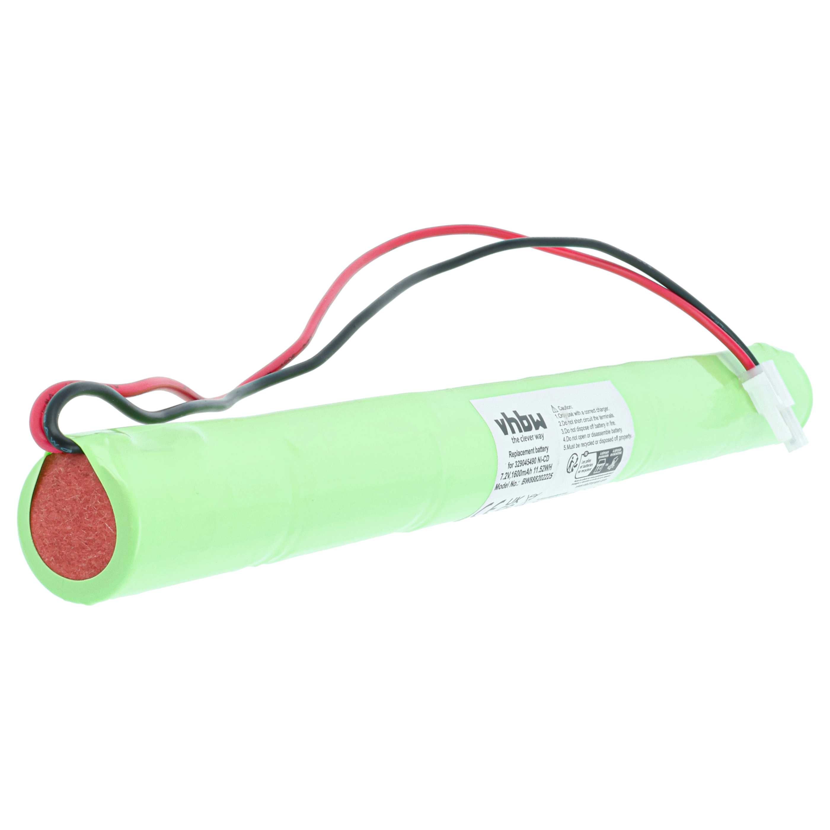 2x Akumulator do oświetlenia awaryjnego zamiennik BAES 329045490 - 1600 mAh 7,2 V NiCd