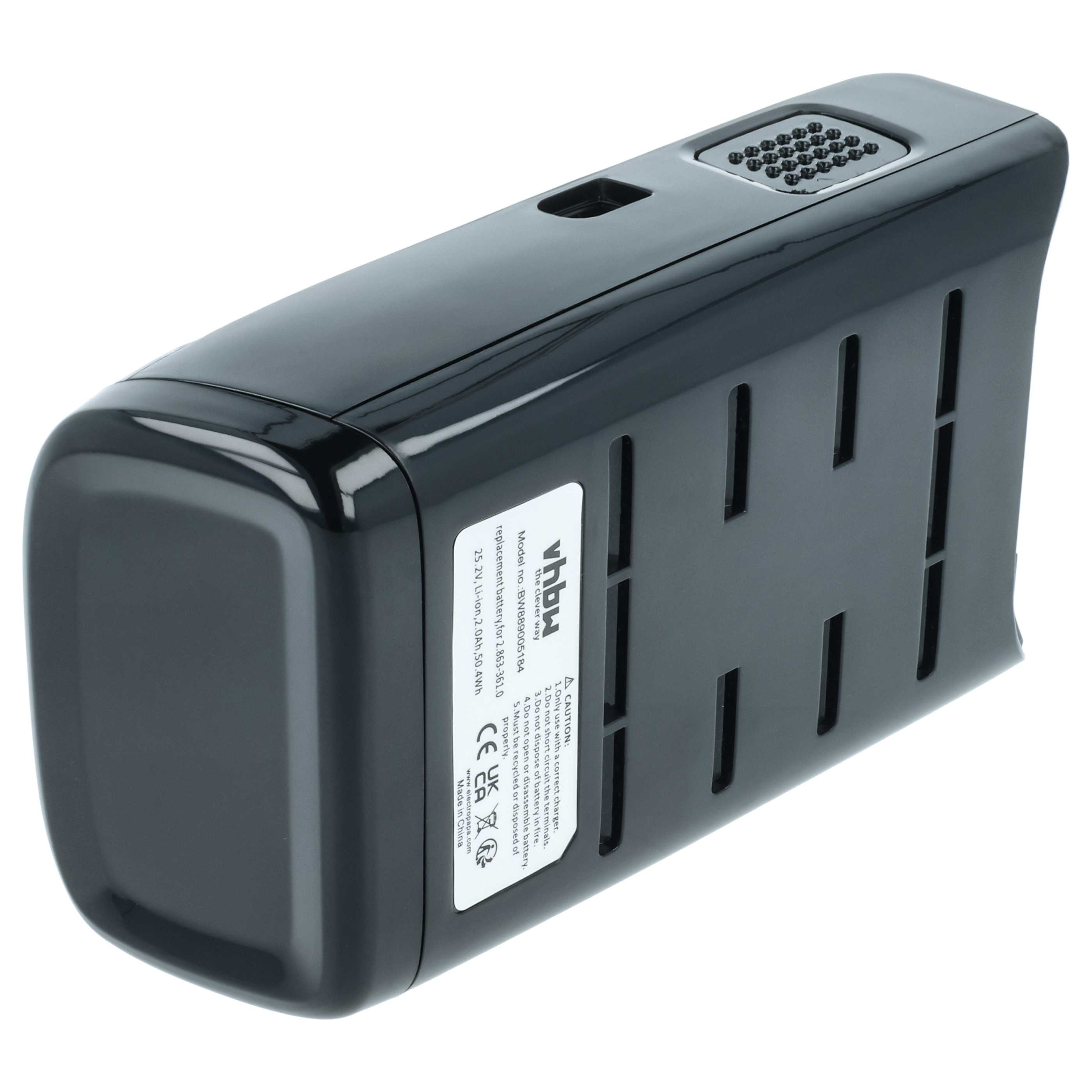 Battery replaces Kärcher 2.863-361.0 for Kärcher 2000mAh, 25.2V, Li-Ion