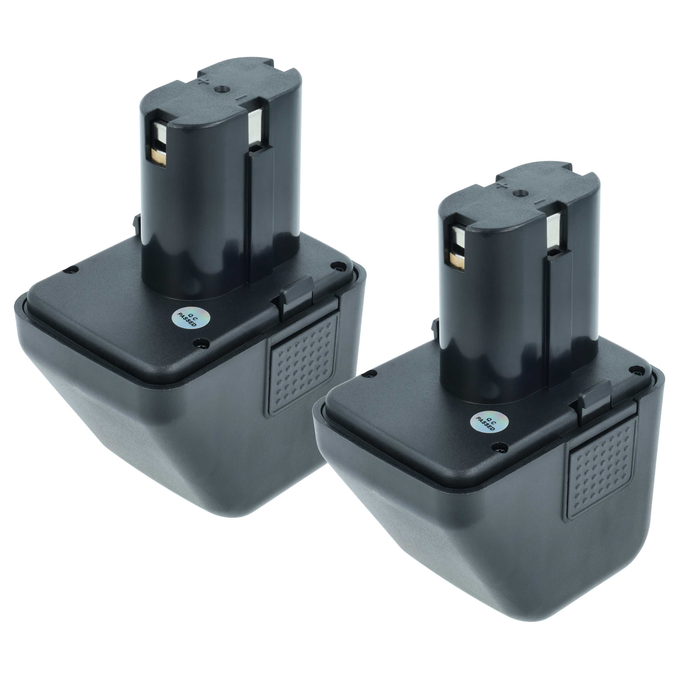 2x Battery replaces Gesipa 70291510061 Blind Rivet Gun - 1500 mAh, 12 V, NiMH
