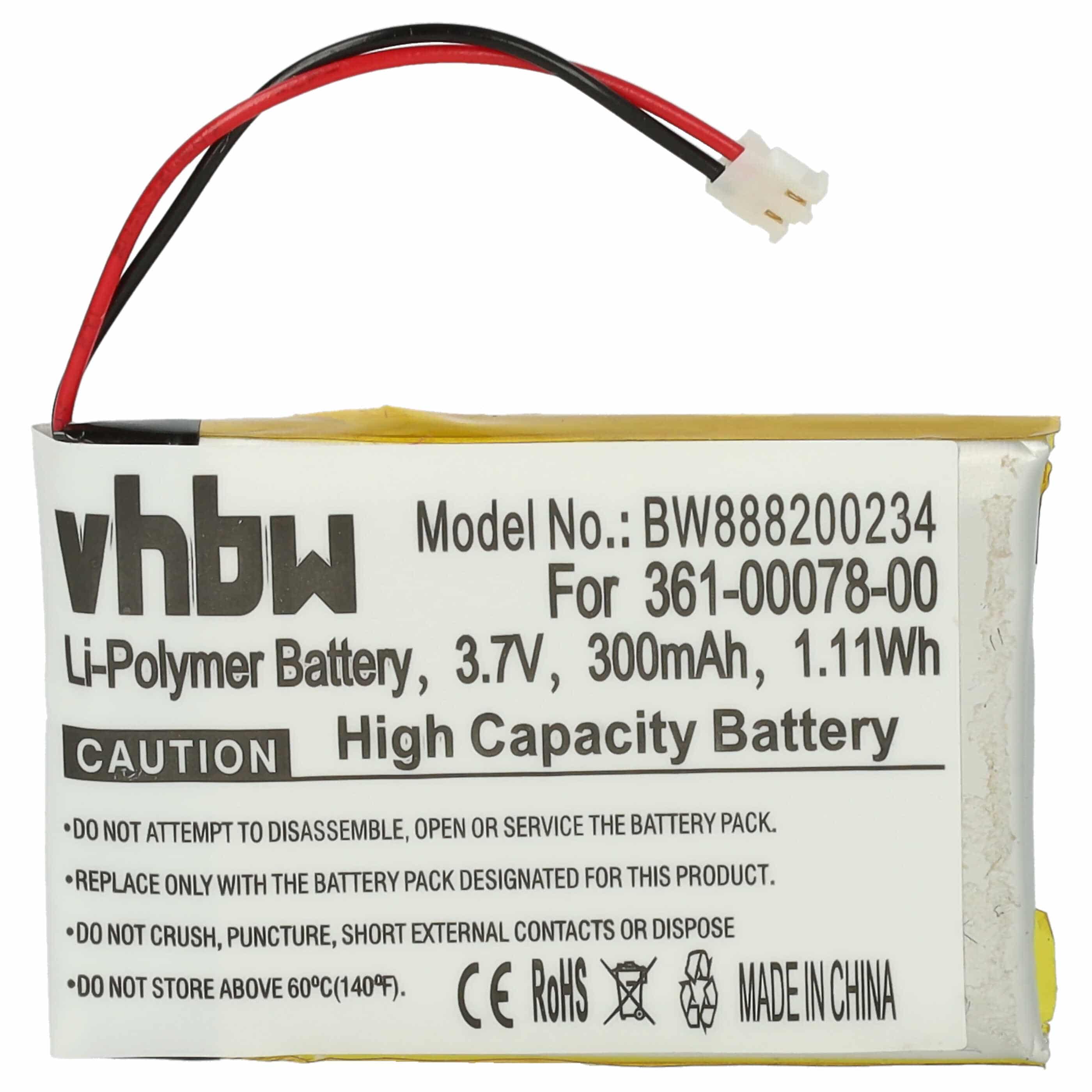 Smartwatch Battery replaces Garmin 361-00078-00 - 300 mAh 3.7 V Li-polymer + Tools