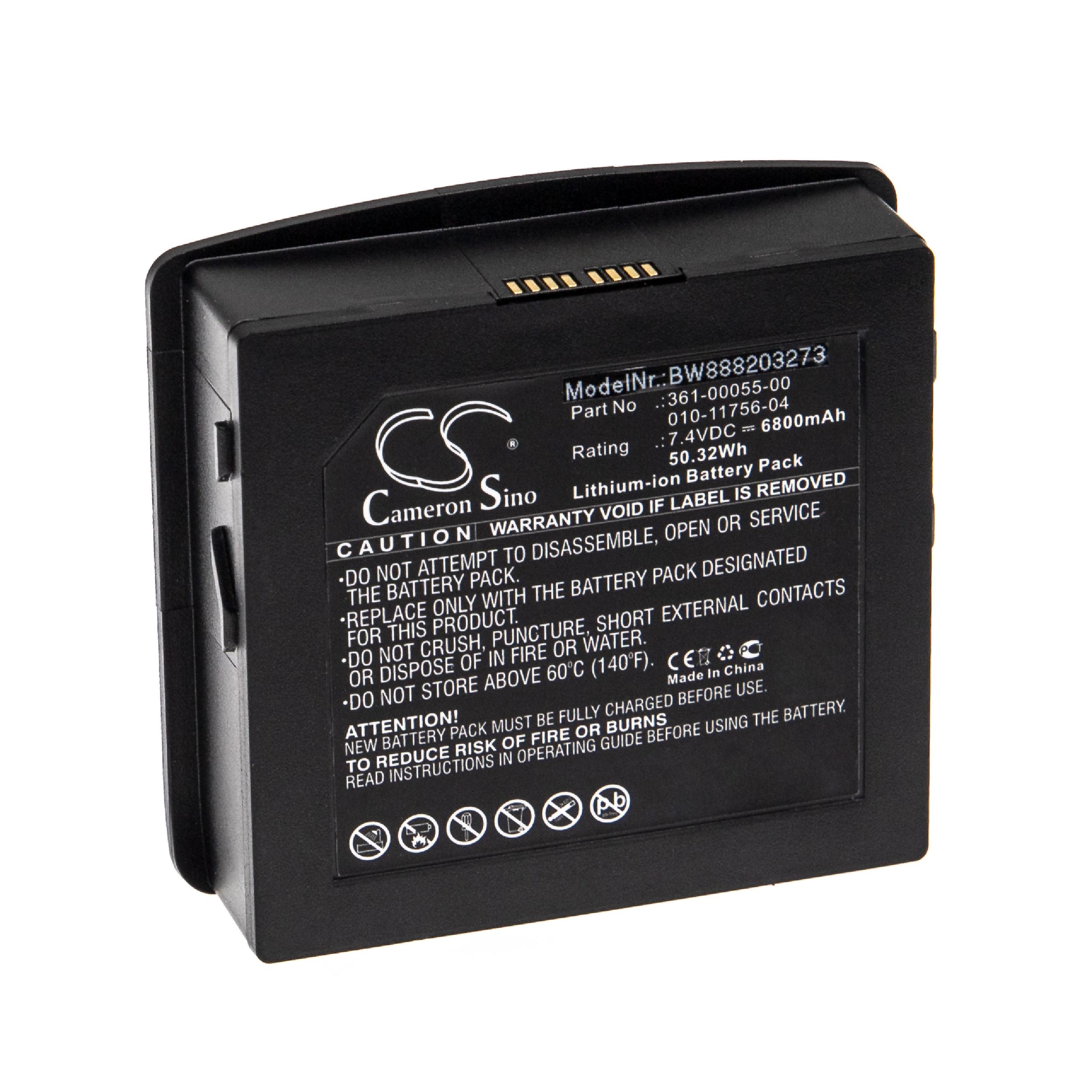 Batterie remplace Garmin 361-00055-00, 010-11756-04 pour navigation GPS - 6800mAh 7,4V Li-ion
