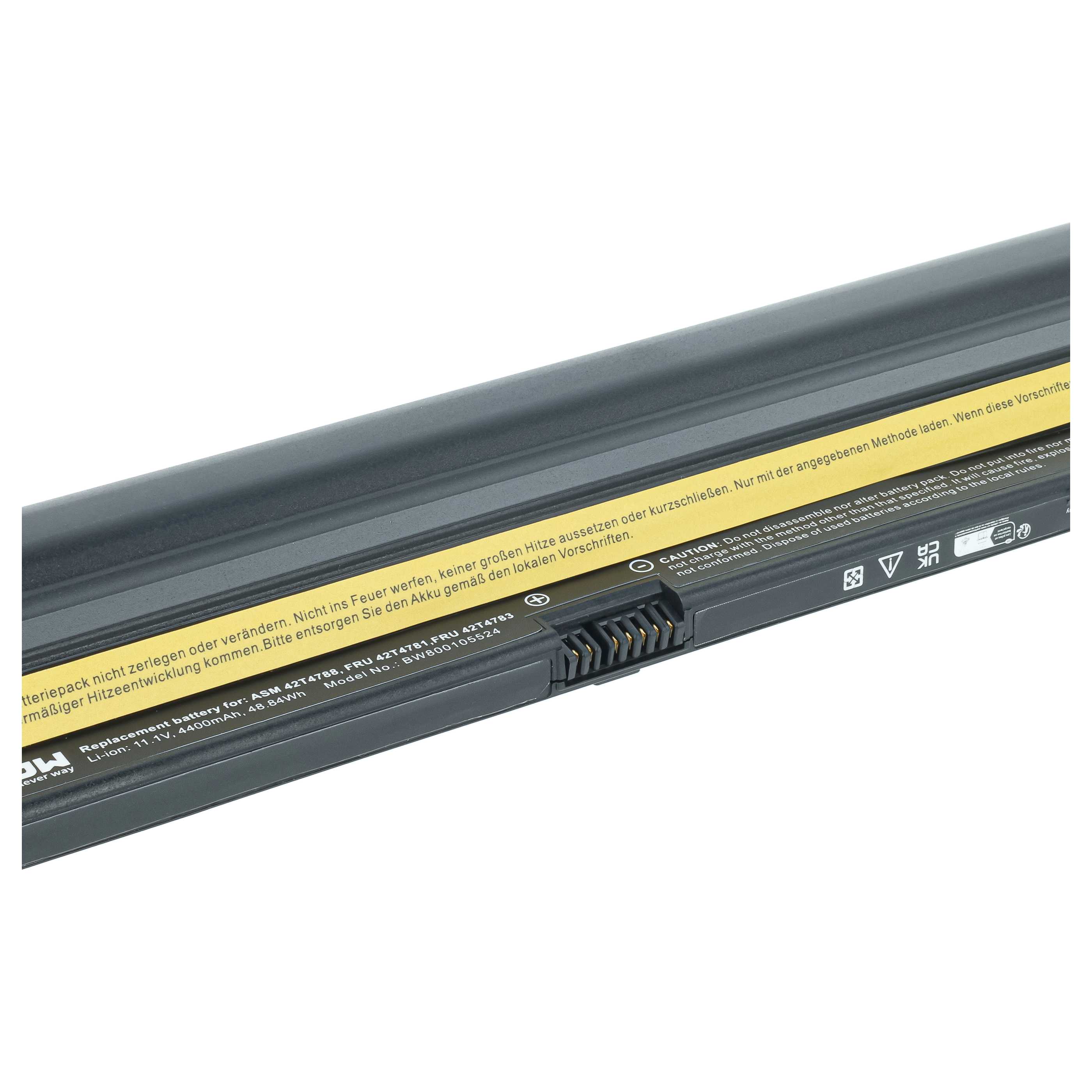 Batterie remplace Lenovo 0A36278, 42T4783, 42T4781 pour ordinateur portable Lenovo- 4400mAh 11,1V Li-ion, noir