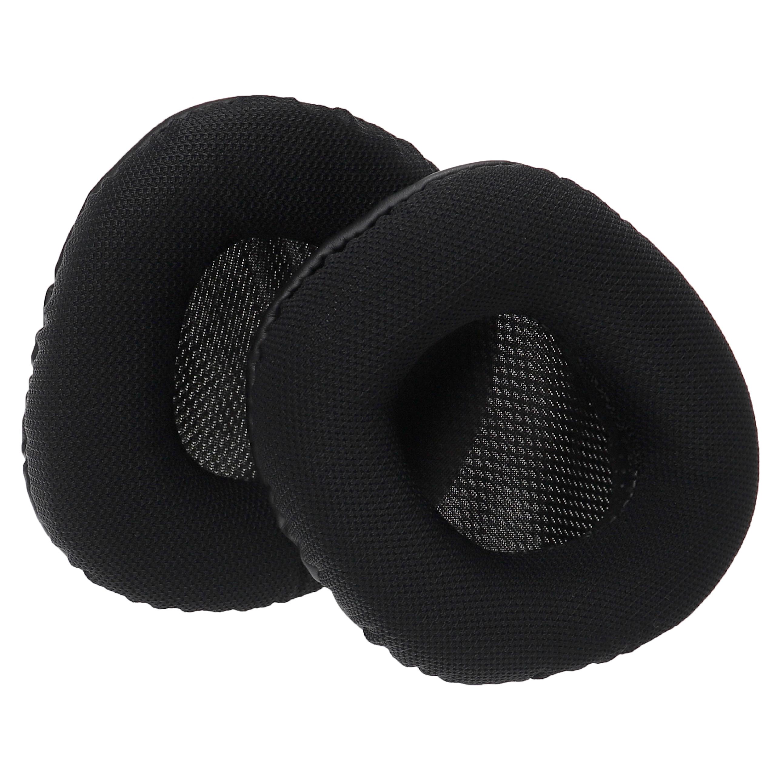 Coussinets oreillettes de protection matériau doux et très élastique noir pour casque audio headset