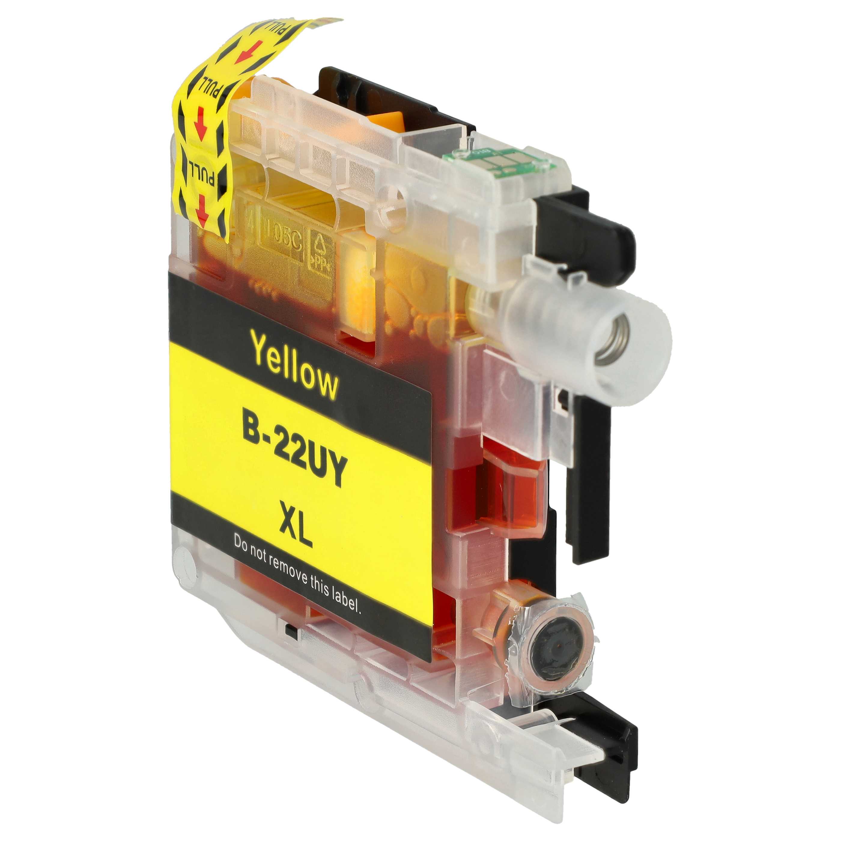 Tintenpatrone als Ersatz für Brother LC-22U Y, LC22UY, LC-22UY für Brother Drucker - Gelb 15ml + Chip