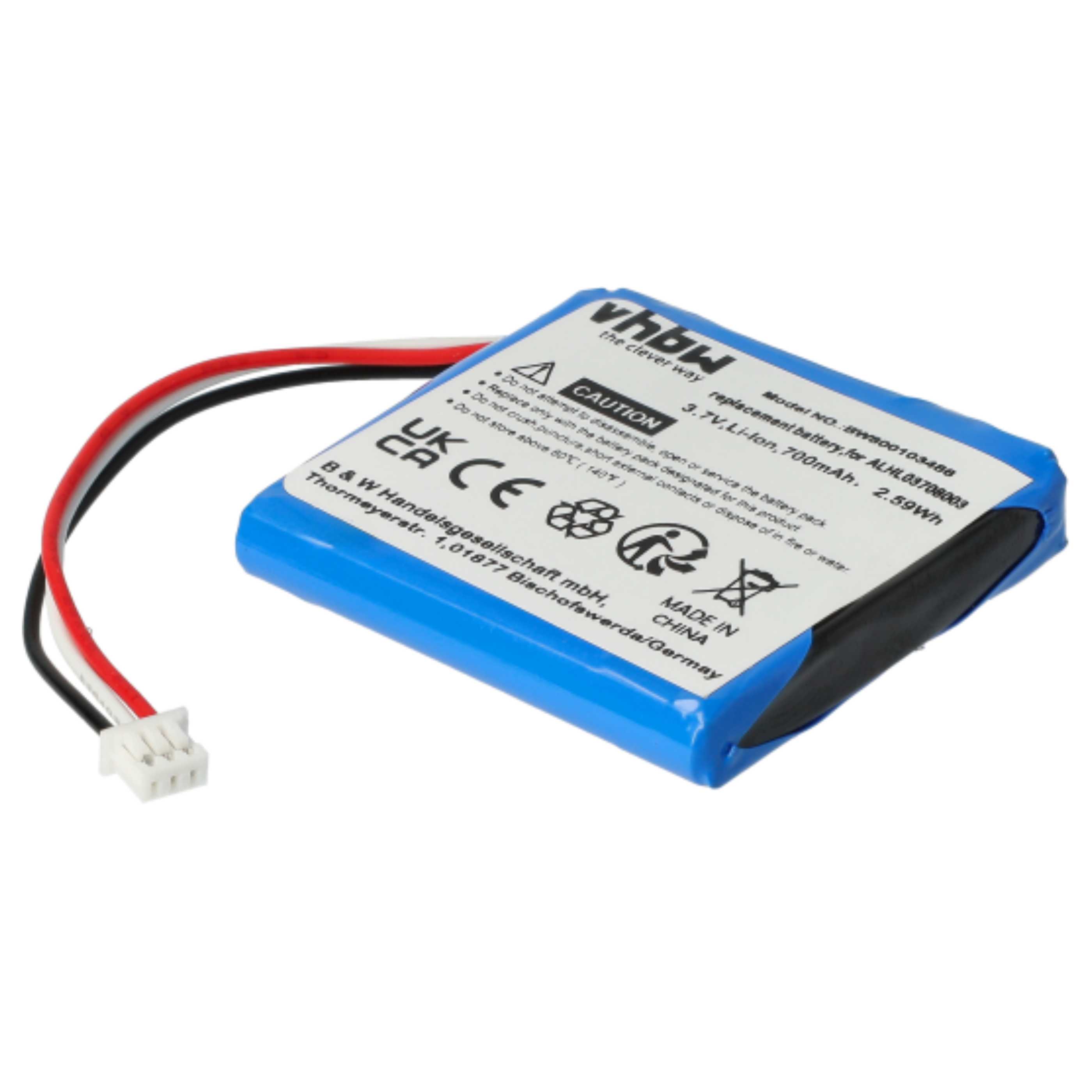 Akumulator do nawigacji GPS zamiennik TomTom ALHL03708003 - 700 mAh 3,7 V Li-Ion