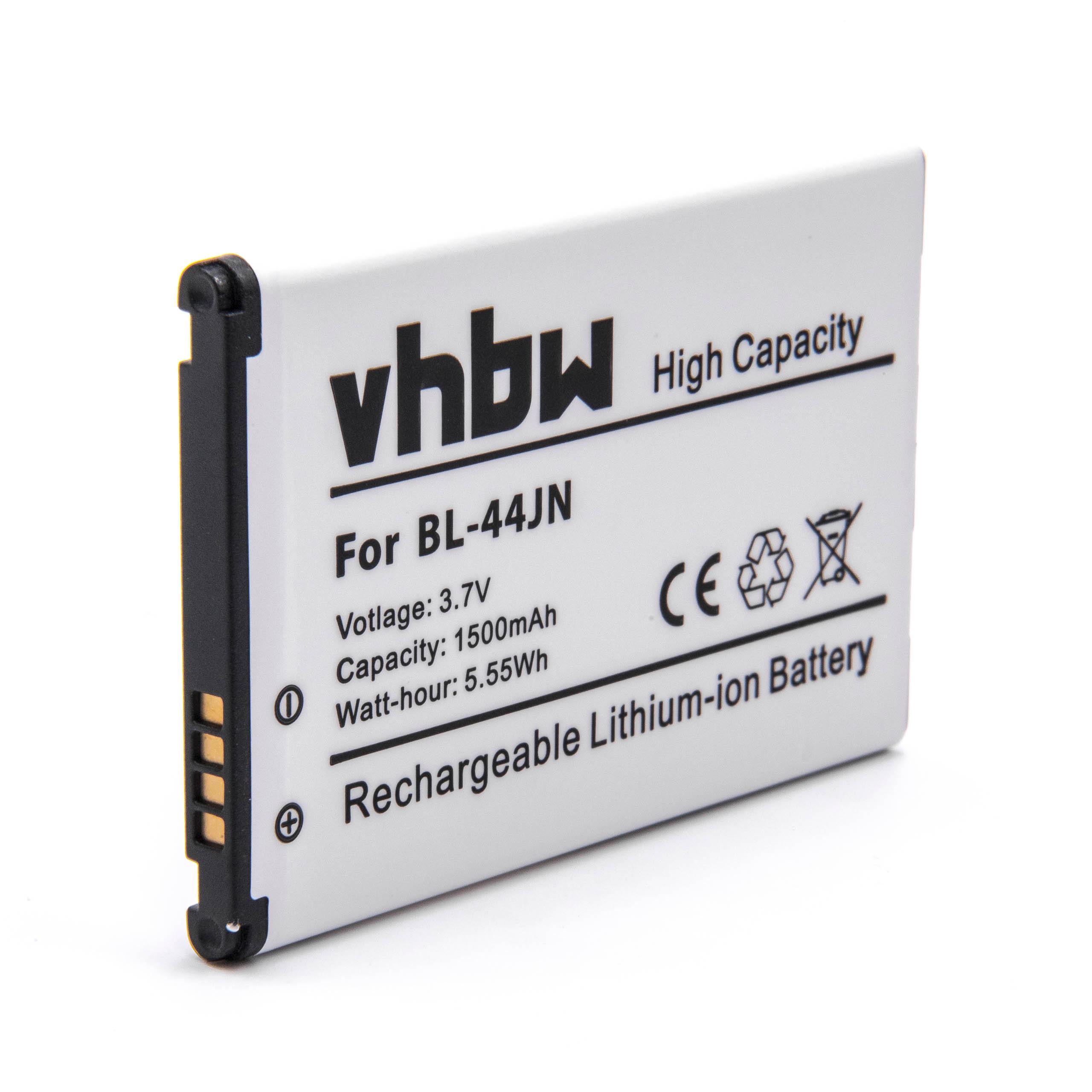 Mobile Phone Battery Replacement for EAC61679601, 1ICP5/44/65, BL-44JN - 1500 mAh 3.7 V Li-Ion