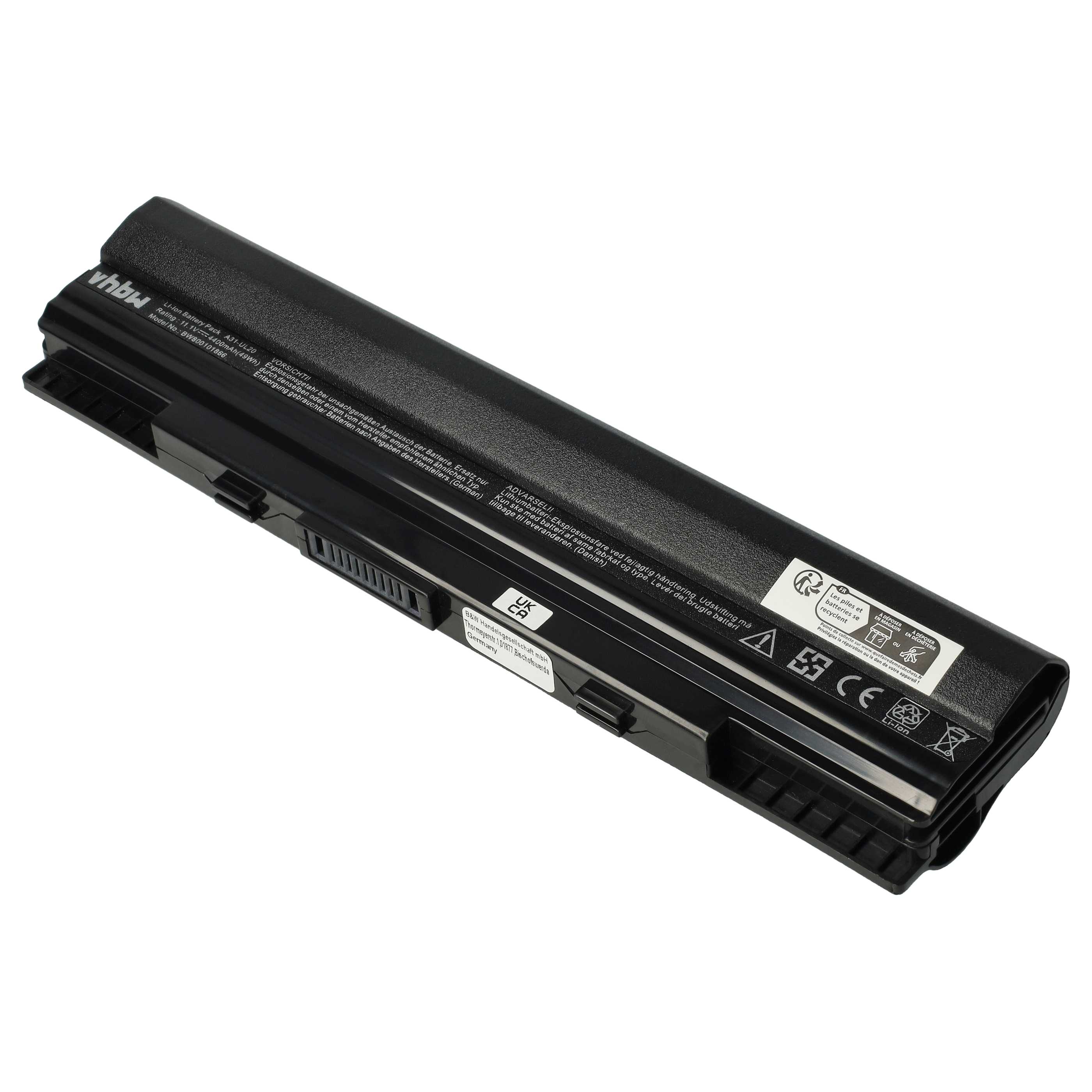 Akumulator do laptopa zamiennik Asus 07GO16EE1875M-00A20-949-114F - 4400 mAh 11,1 V Li-Ion, czarny