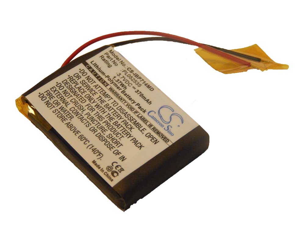 Batterie remplace iHealth PL052535 pour appareil médical - 370mAh 3,7V Li-polymère