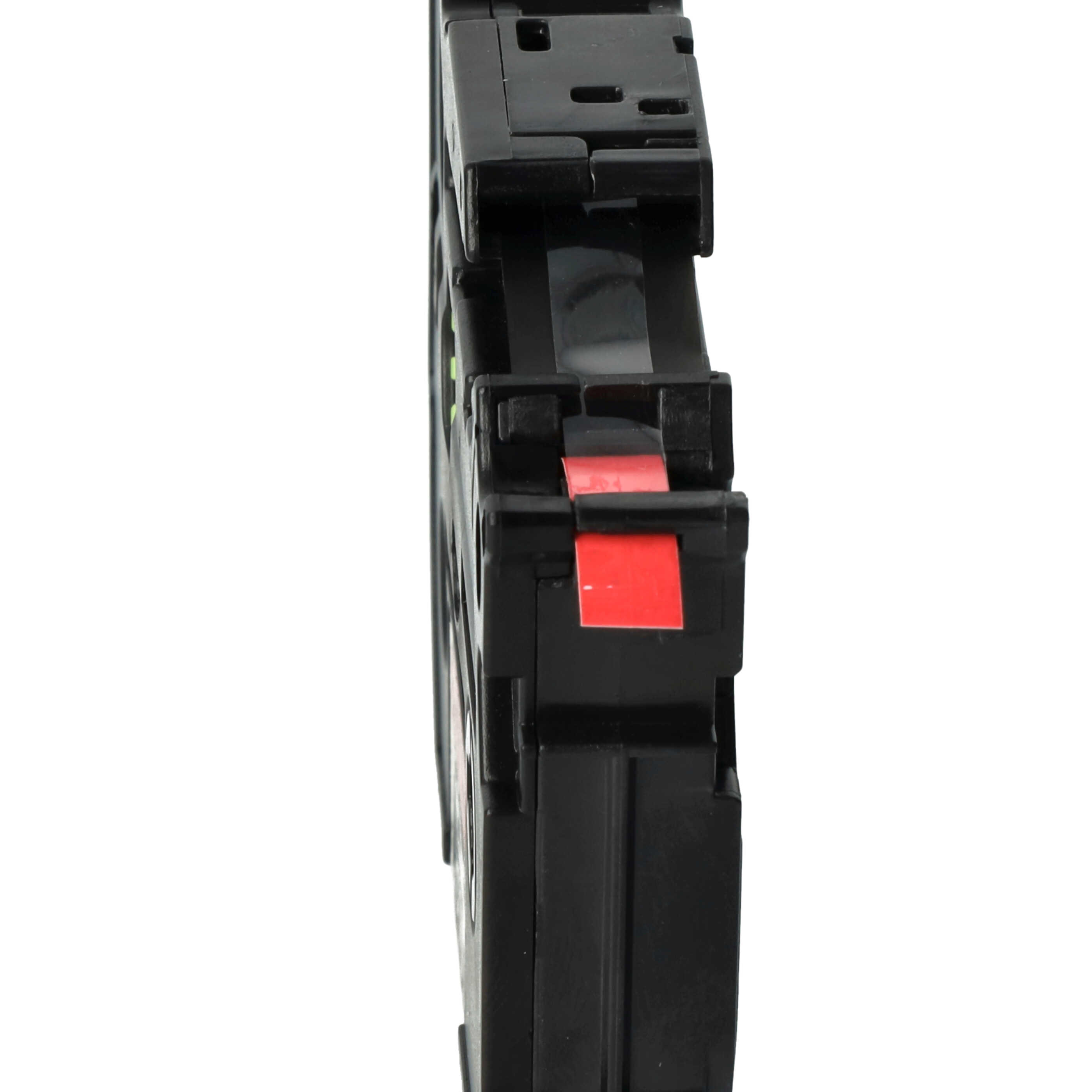 Cassetta nastro sostituisce Brother TZeFX411 per etichettatrice Brother 6mm nero su rosso, flessibile