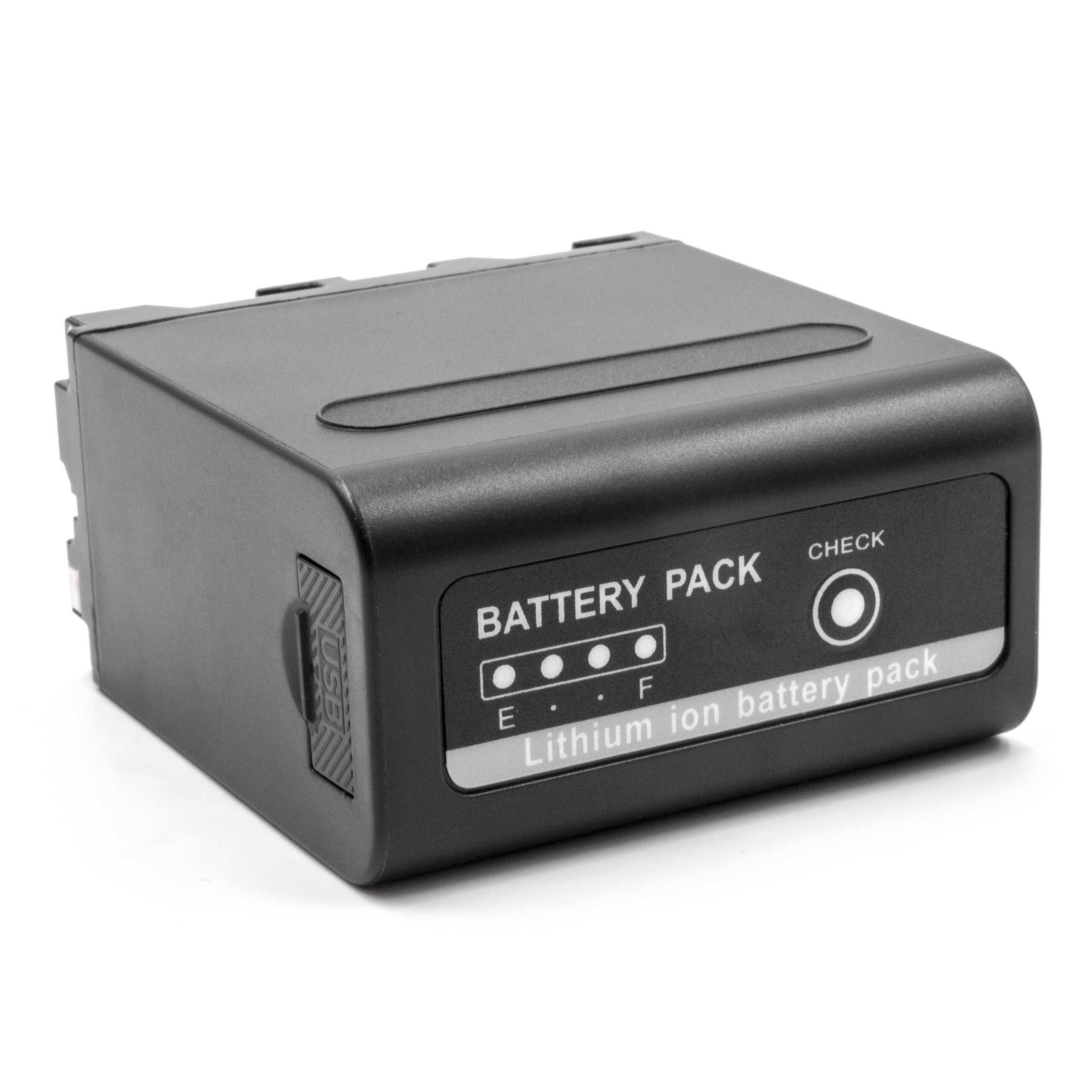 Batteria per videocamera sostituisce Sony NP-F930, NP-F930/B Grundig - 10200mAh 7,4V Li-Ion con presa USB