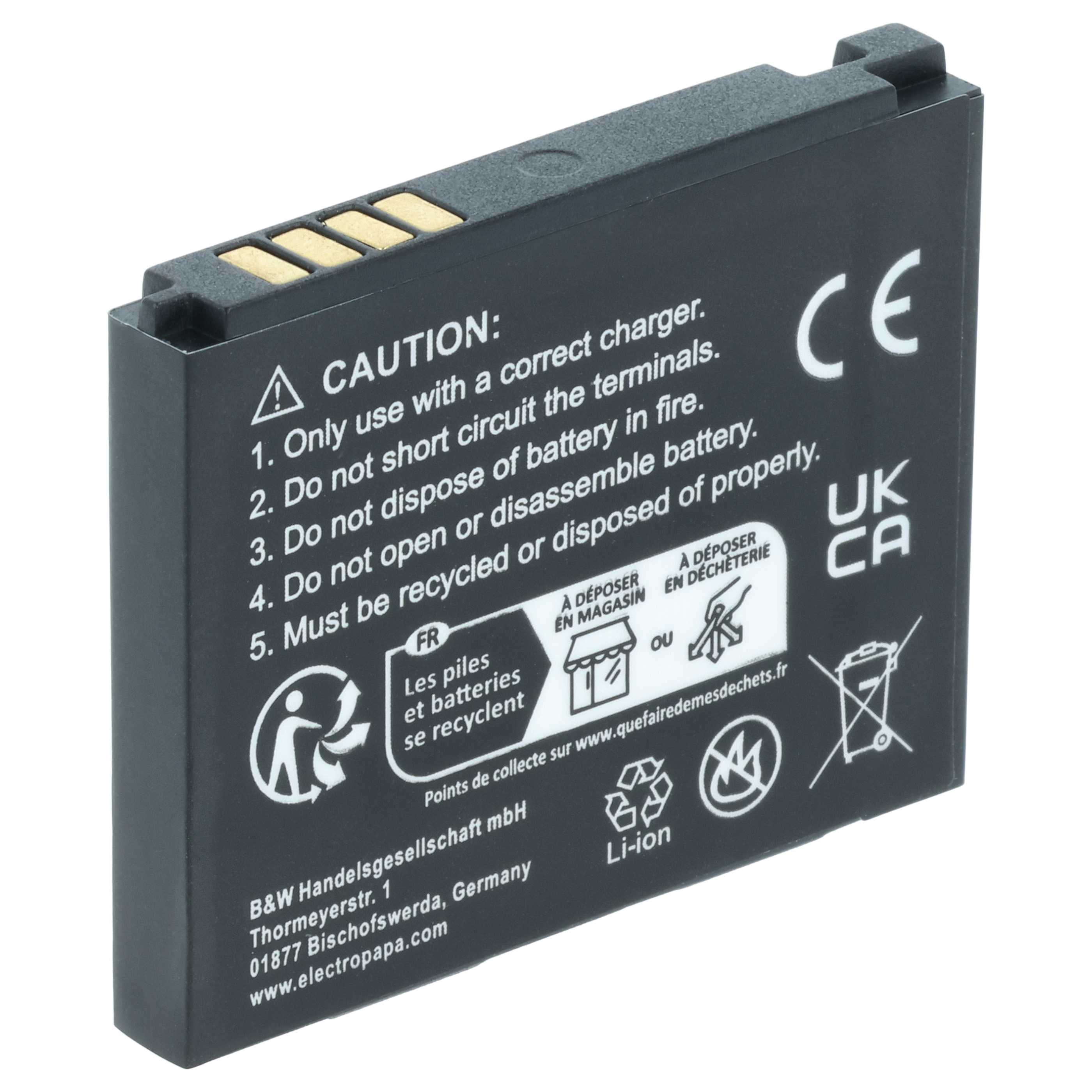Batteria sostituisce LG LGIP-580A per cellulare - 700mAh 3,7V Li-Ion 