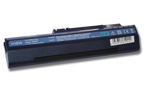 Batterie remplace Acer BT.00605.035, 934T2780F pour ordinateur portable - 4400mAh 11,1V Li-ion, bleu foncé