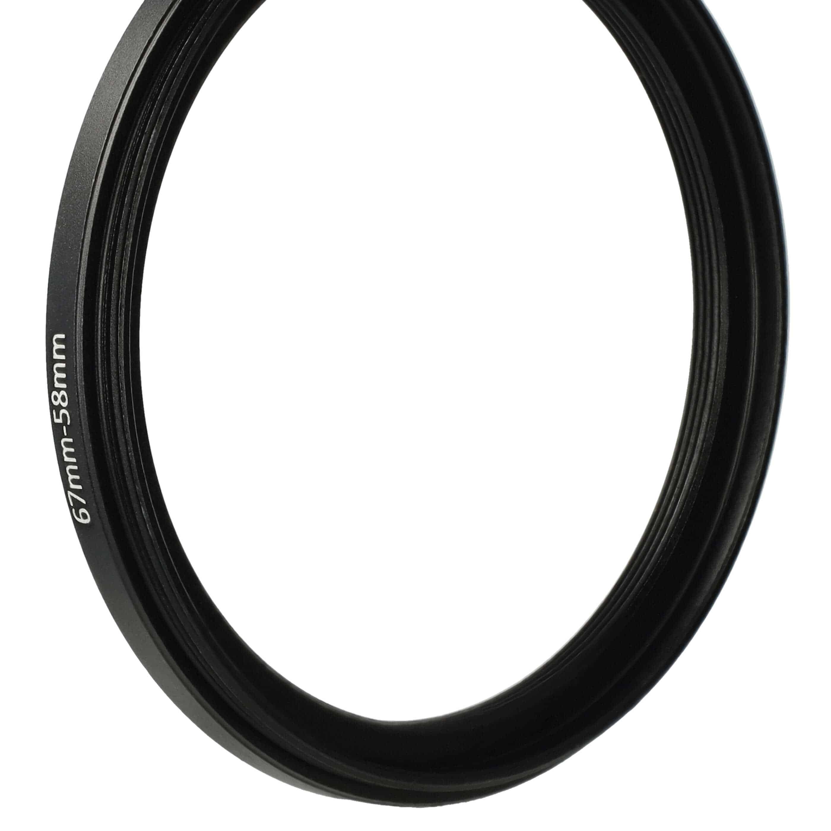 Step-Down Ring Adapter from 67 mm to 58 mm for various Camera Lenses