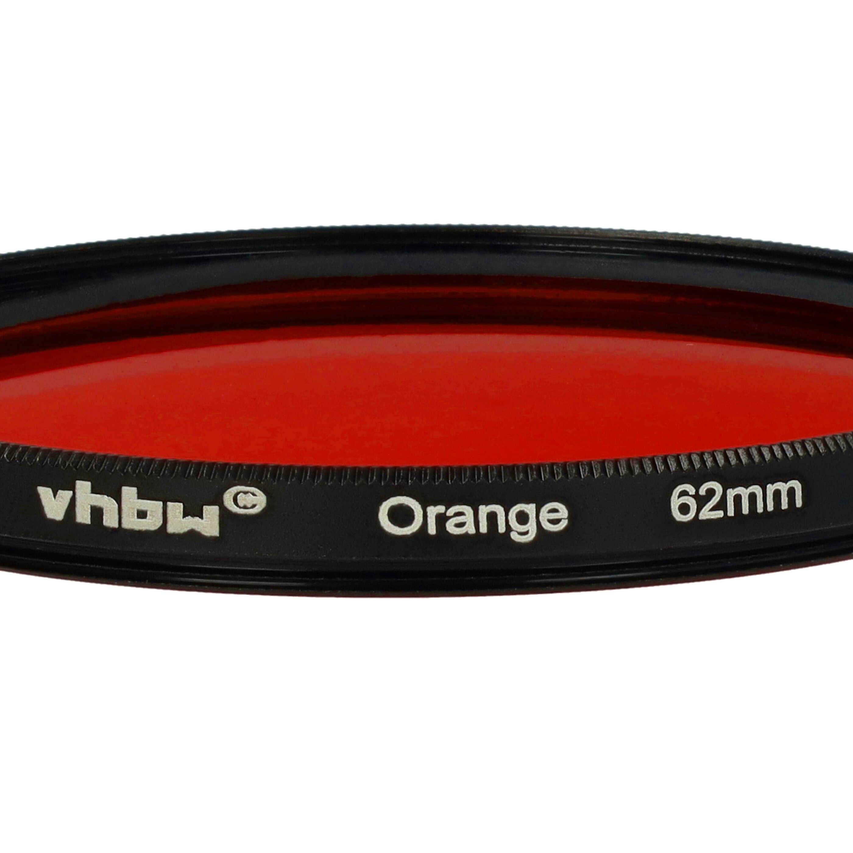 Farbfilter orange passend für Kamera Objektive mit 62 mm Filtergewinde - Orangefilter