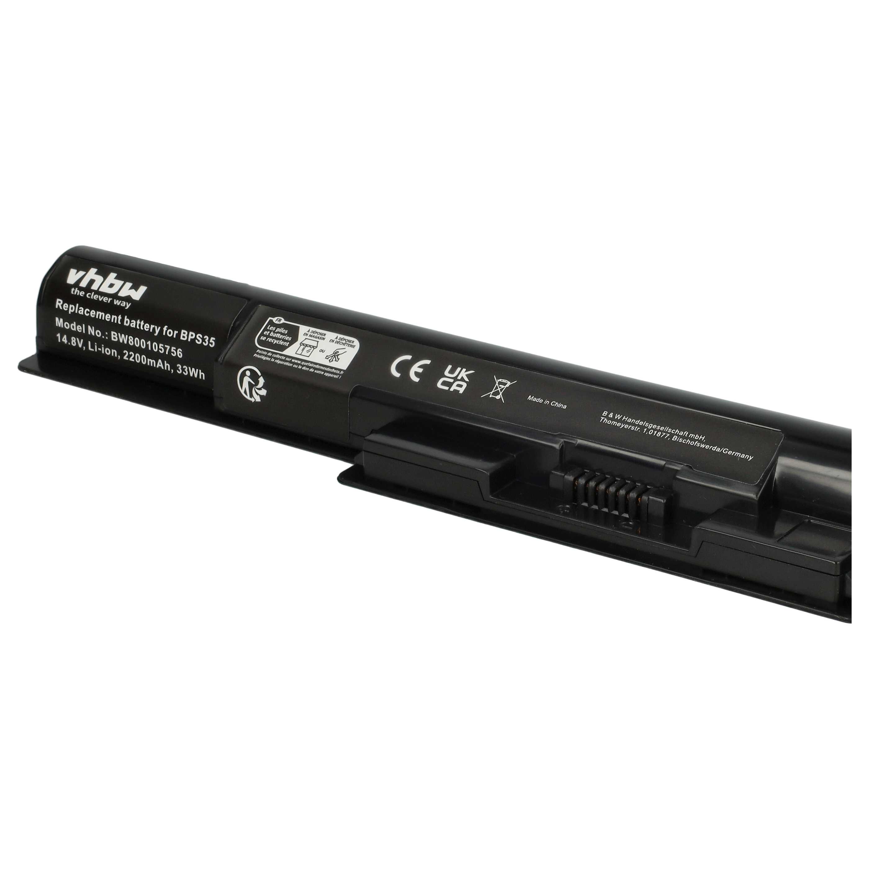 Akumulator do laptopa zamiennik Sony VGP-BPS35A, VGP-BPS35 - 2200 mAh 14,8 V Li-Ion, czarny