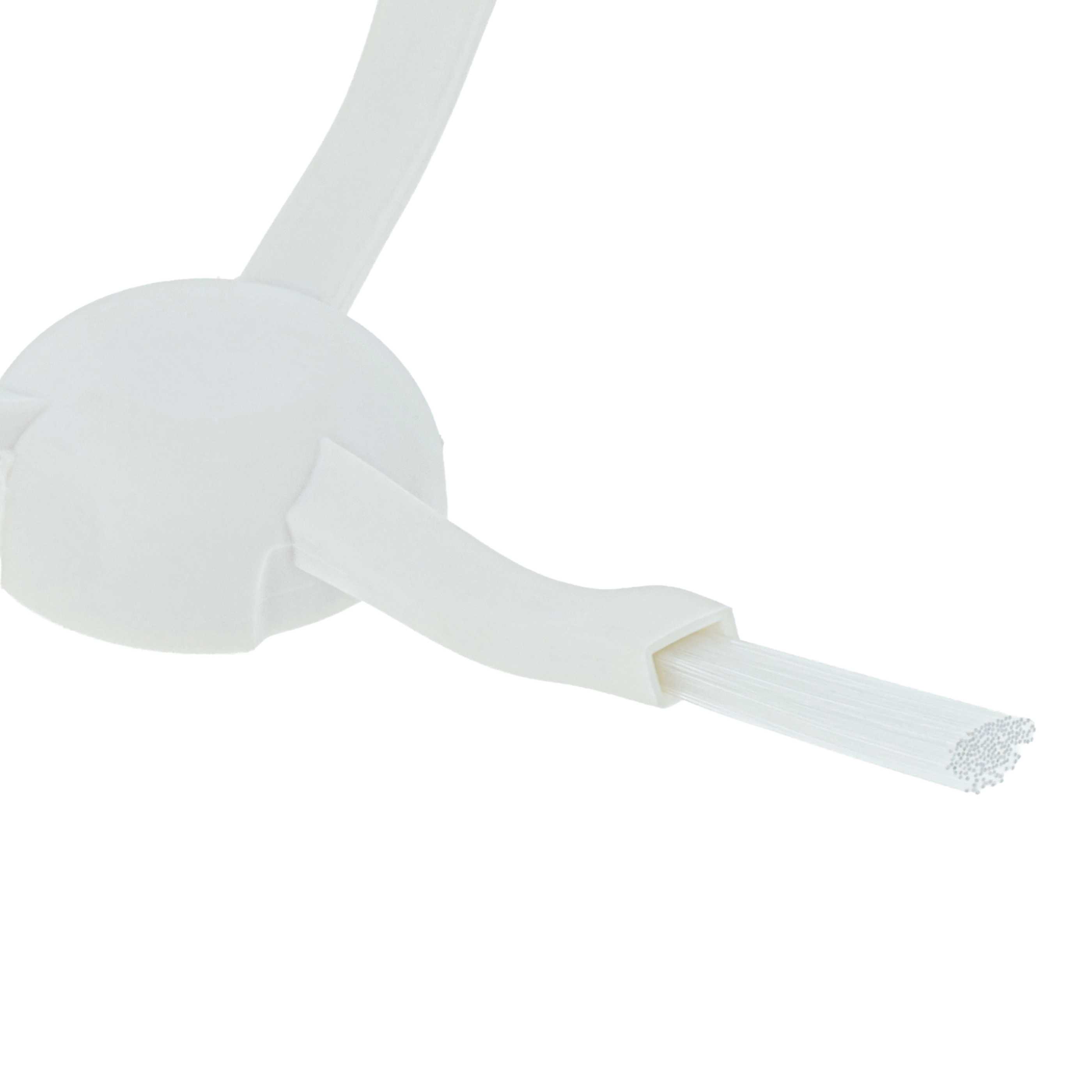 4x Side Brush suitable for Dreame, Xiaomi Mijia 1C Robot Vacuum Cleaner etc. - 3-armed, white