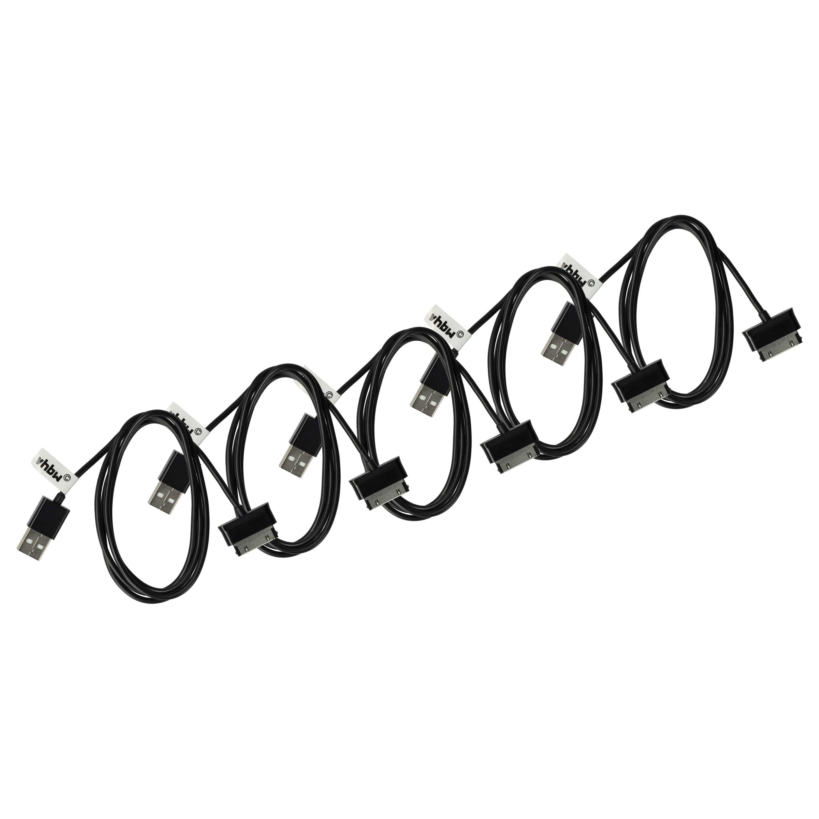5x USB Data Cable, Charging Cable replaces Samsung ECC1DPU for Samsung Tablet - 9.7 cm