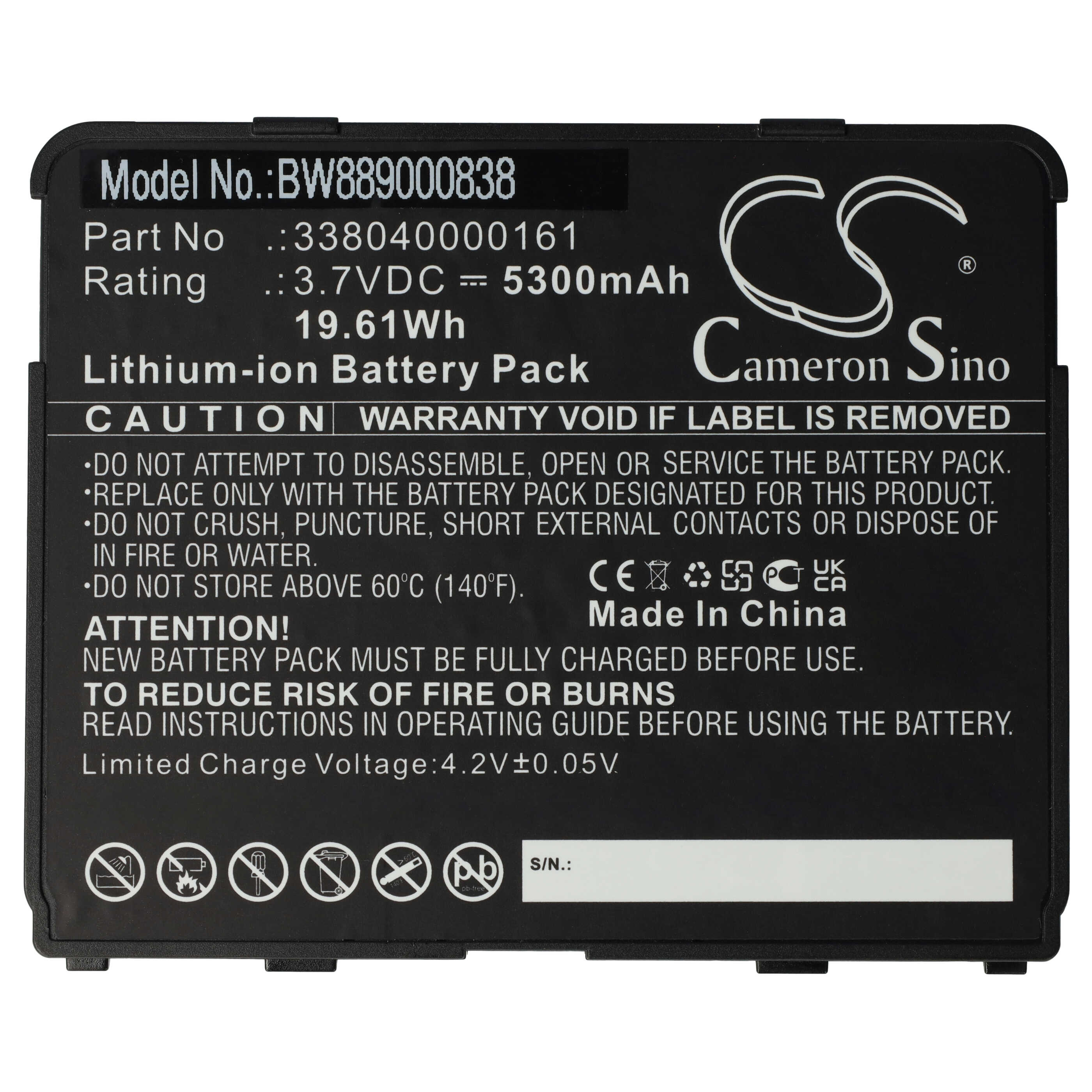 Batería reemplaza Matic 338040000161 para tablet, Pad Matic - 5300 mAh 3,7 V Li-Ion