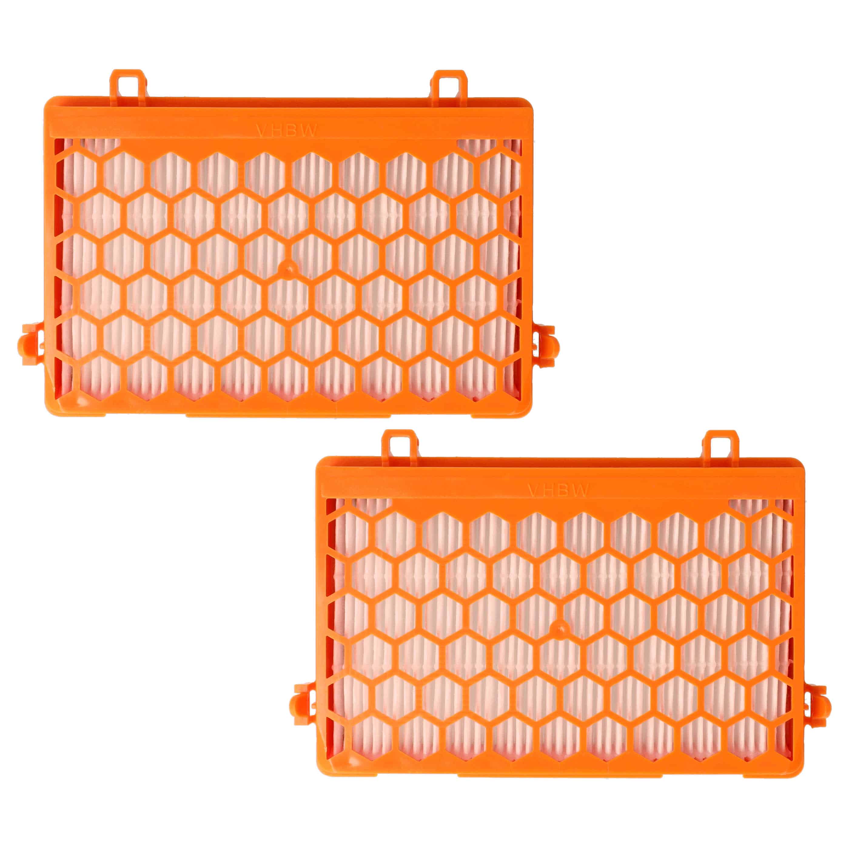 2x Filtro reemplaza Thomas 787251 para aspiradora filtro Hepa - naranja / blanco