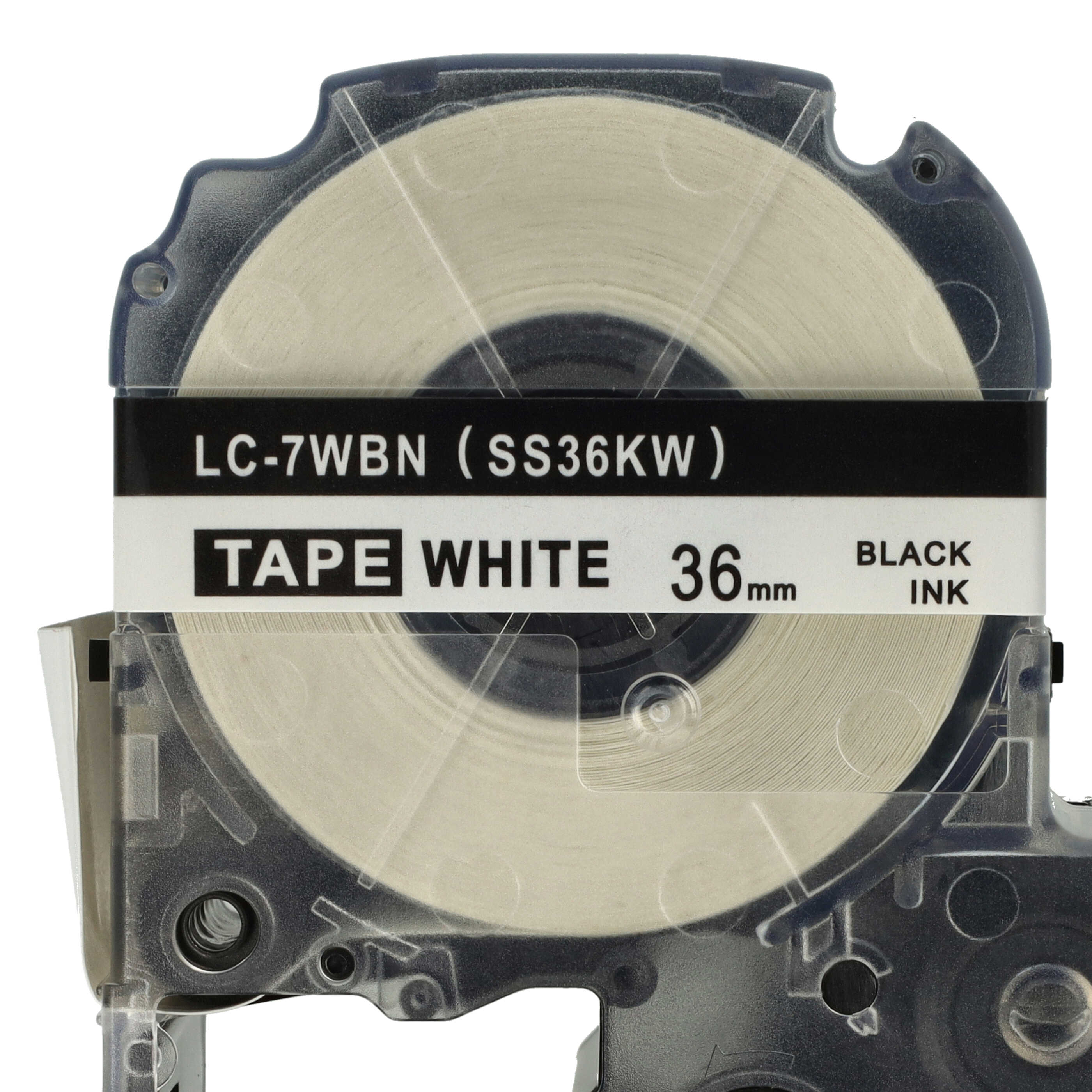 Taśma do etykiet zam. Epson LC-7WBN - 36mm, napis czarny / taśma biała
